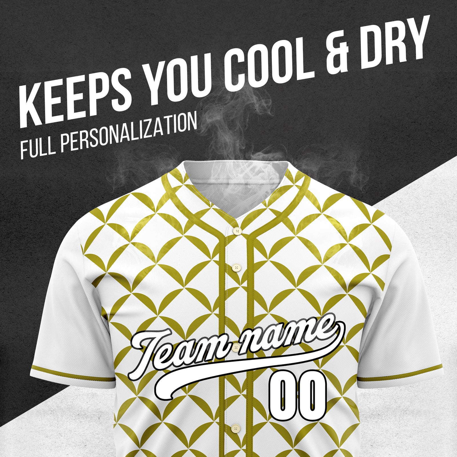 Custom Vertex Vibe White Baseball Sports Jersey Personalized Uniform with Name & Number