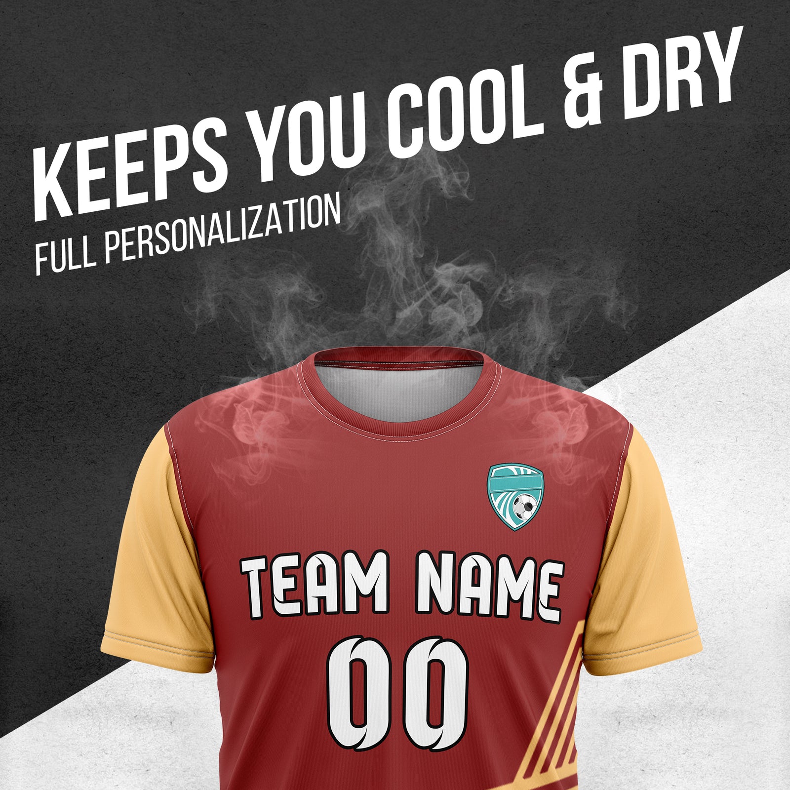 Custom Rapid Line R Side Pattern Soccer Red Sport Tops Jersey