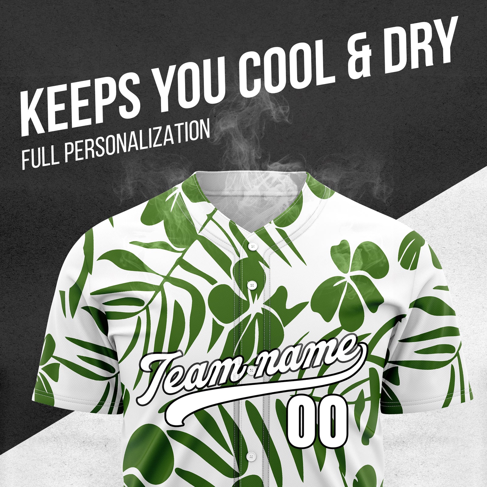 Custom Hawaiian White Baseball Sports Jersey Personalized Uniform with Name & Number
