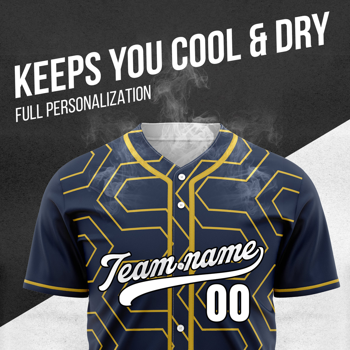 Custom Rhombus Rush Navy Sports Jersey Personalized Uniform with Name & Number