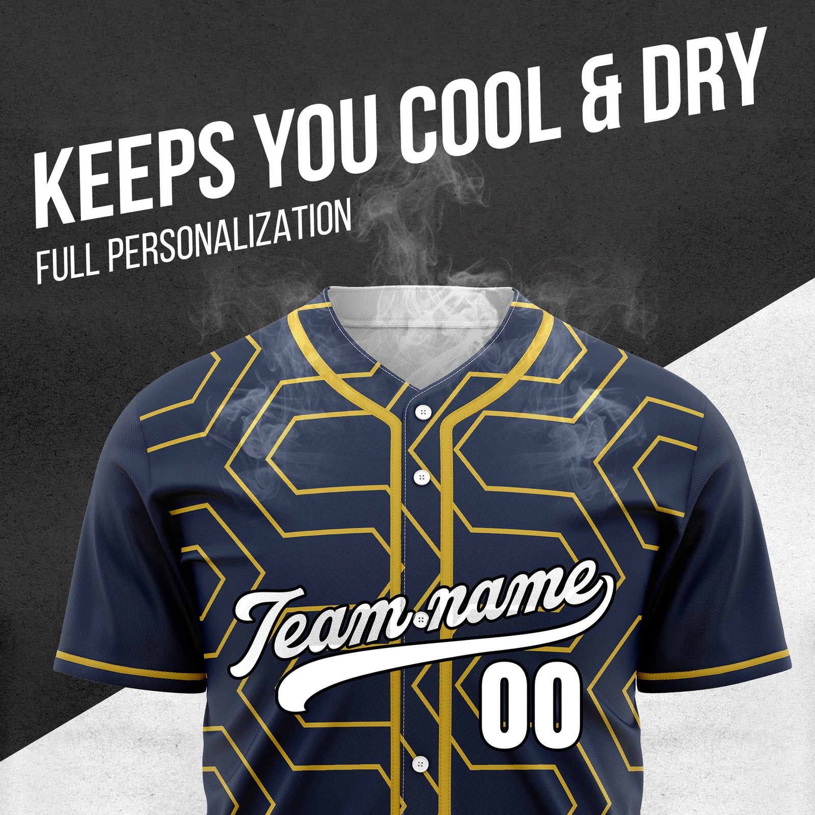 Custom Rhombus Rush Navy Sports Jersey Personalized Uniform with Name & Number