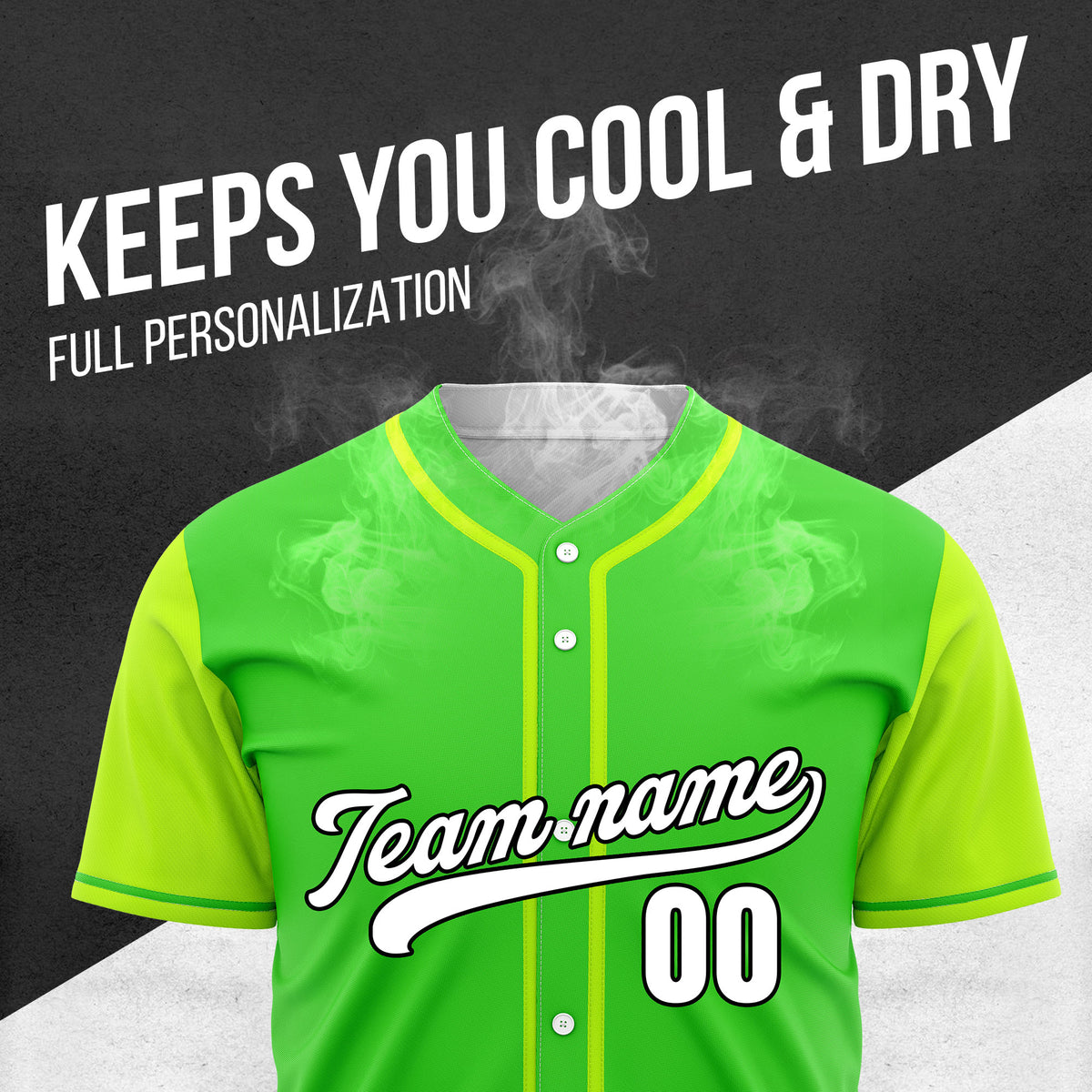 Custom Crimson Neon Green Raglan Style Baseball Sports Jersey Personalized Uniform with Name & Number