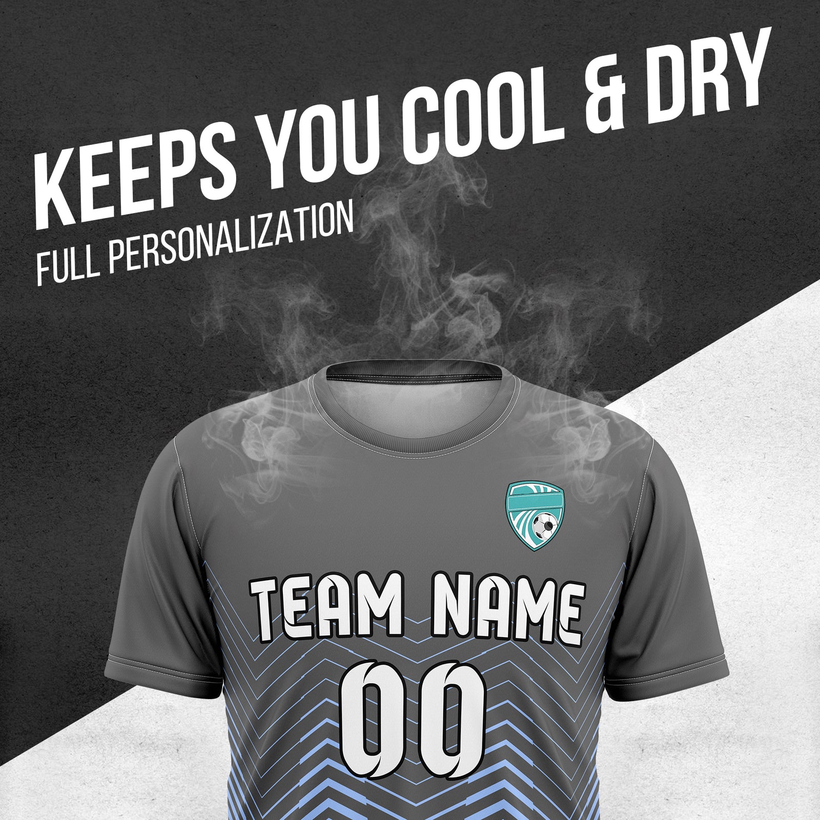 Custom Apex Strike R Side Pattern Dark Grey Soccer sport Tops Jersey