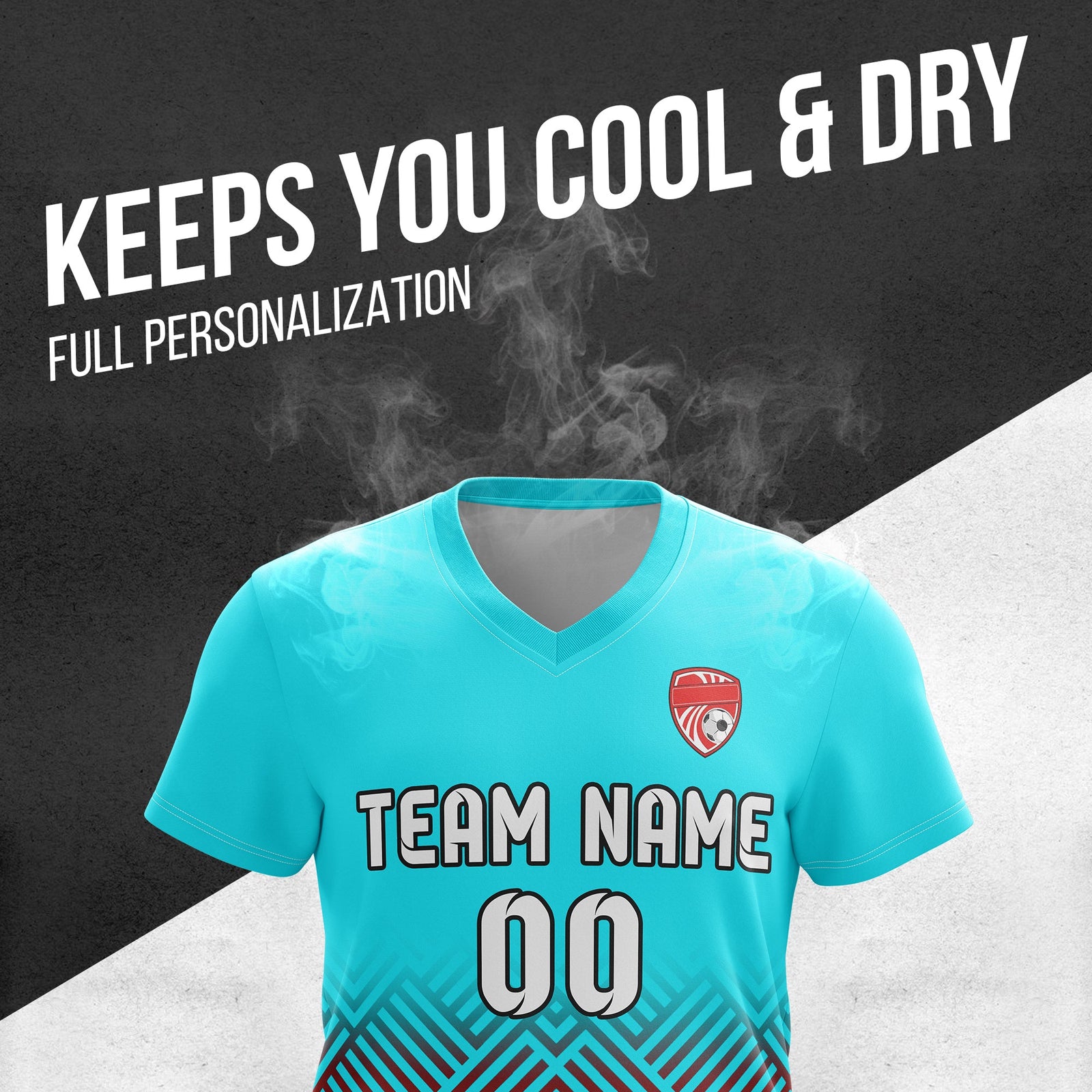 Custom Shadow Line V-Side Pattern D2 Soccer Sport Tops Jersey