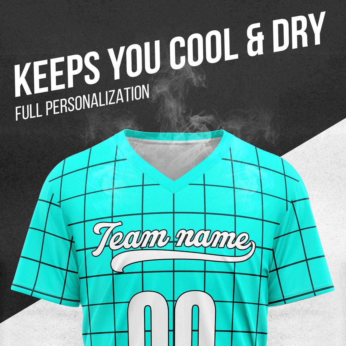 Custom Storm Matrix Aqua Baseball Sports Jersey Personalized Uniform with Name & Number