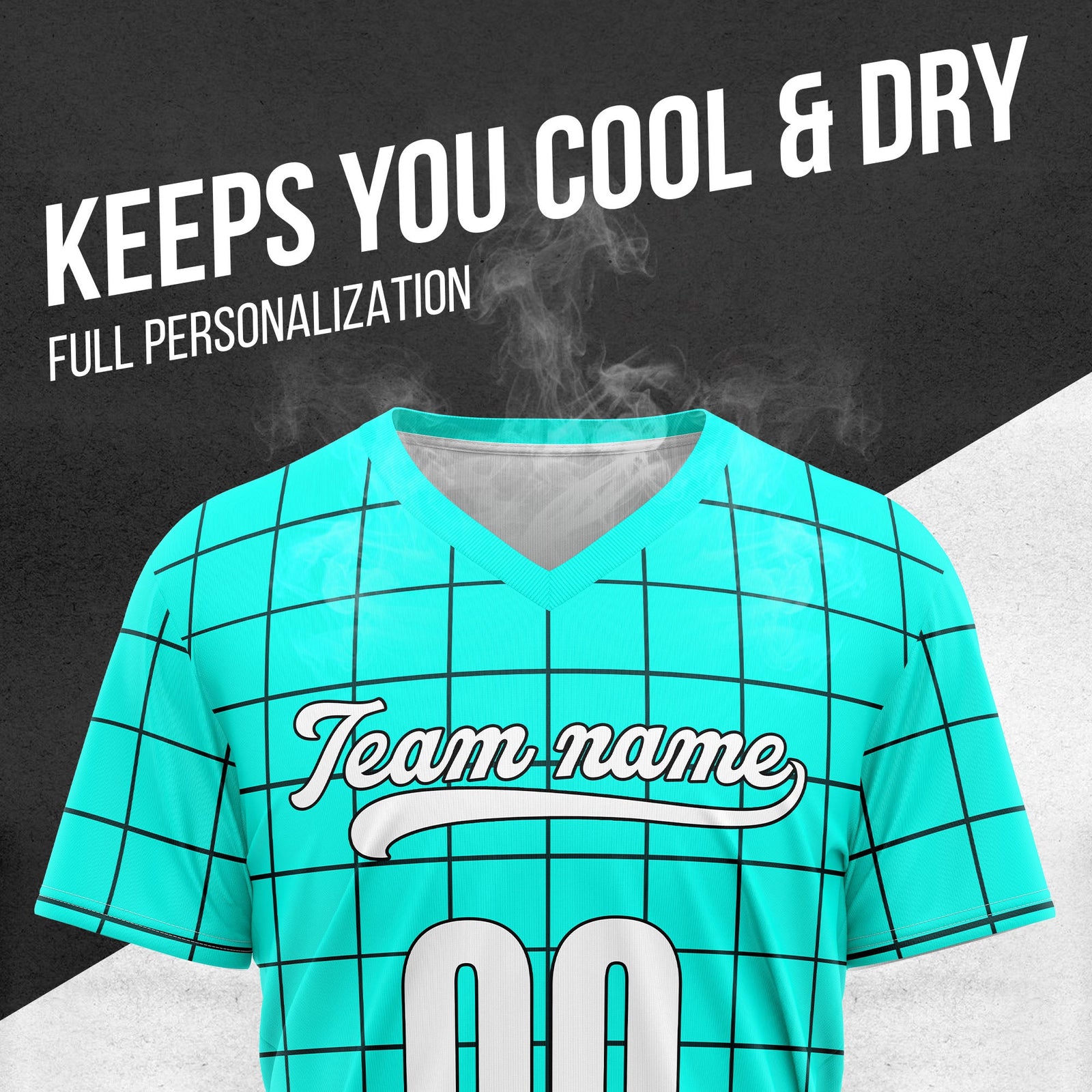 Custom Storm Matrix Aqua Baseball Sports Jersey Personalized Uniform with Name & Number