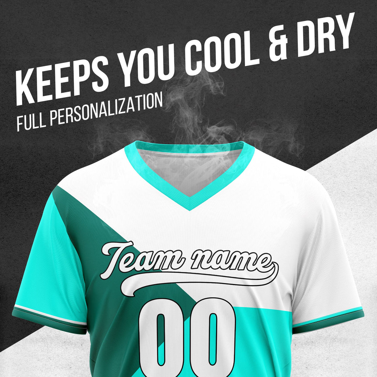 Custom FlexCore Aqua Baseball Sports Jersey Personalized Uniform with Name & Number