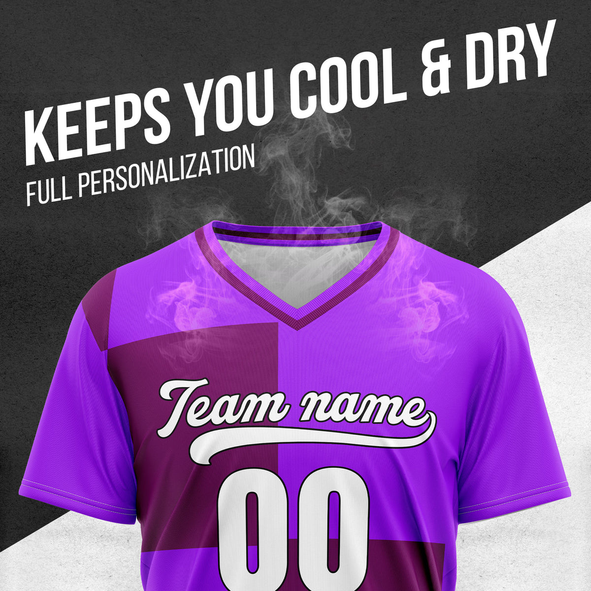 Custom Apex Colorblock Purple Baseball Sports Jersey Personalized Uniform with Name & Number
