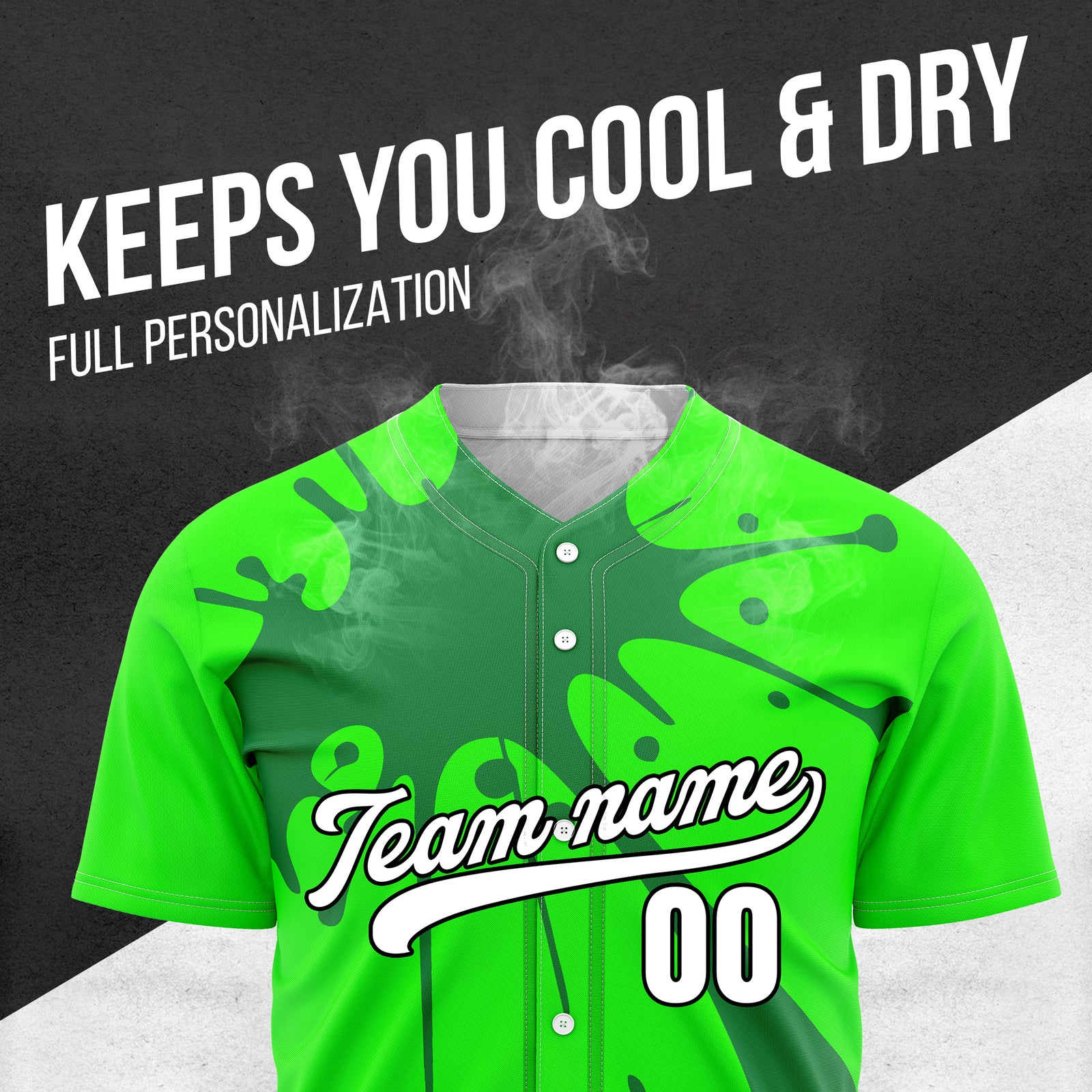 Custom Paint Burst Neon Green Sports Jersey Personalized Uniform with Name & Number