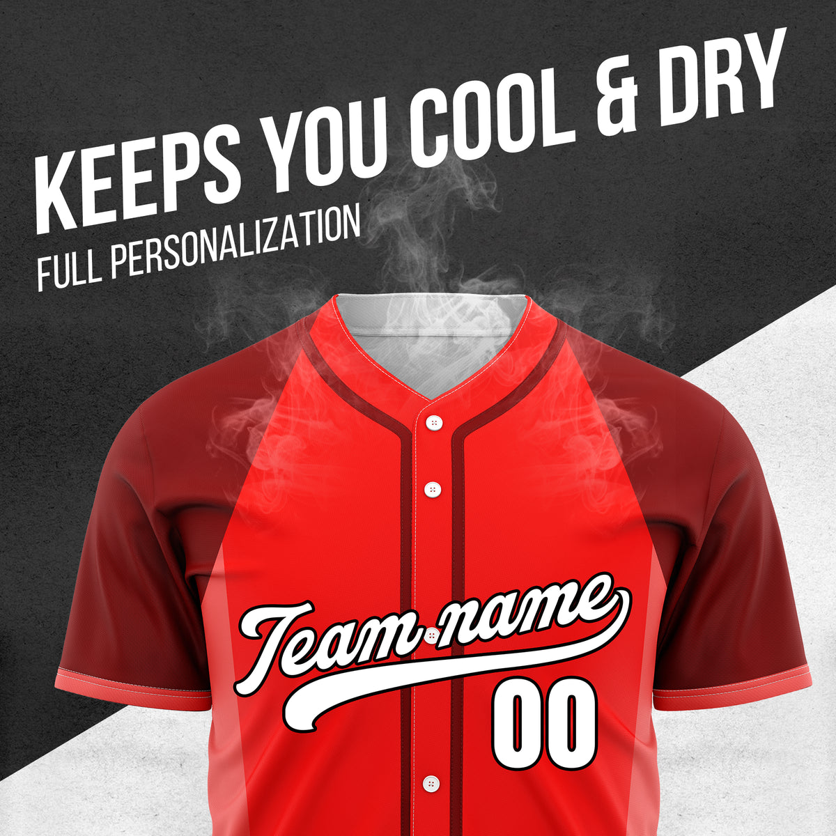 Custom Timeless Stripes Baseball Red Sports Jersey Personalized Uniform with Name & Number