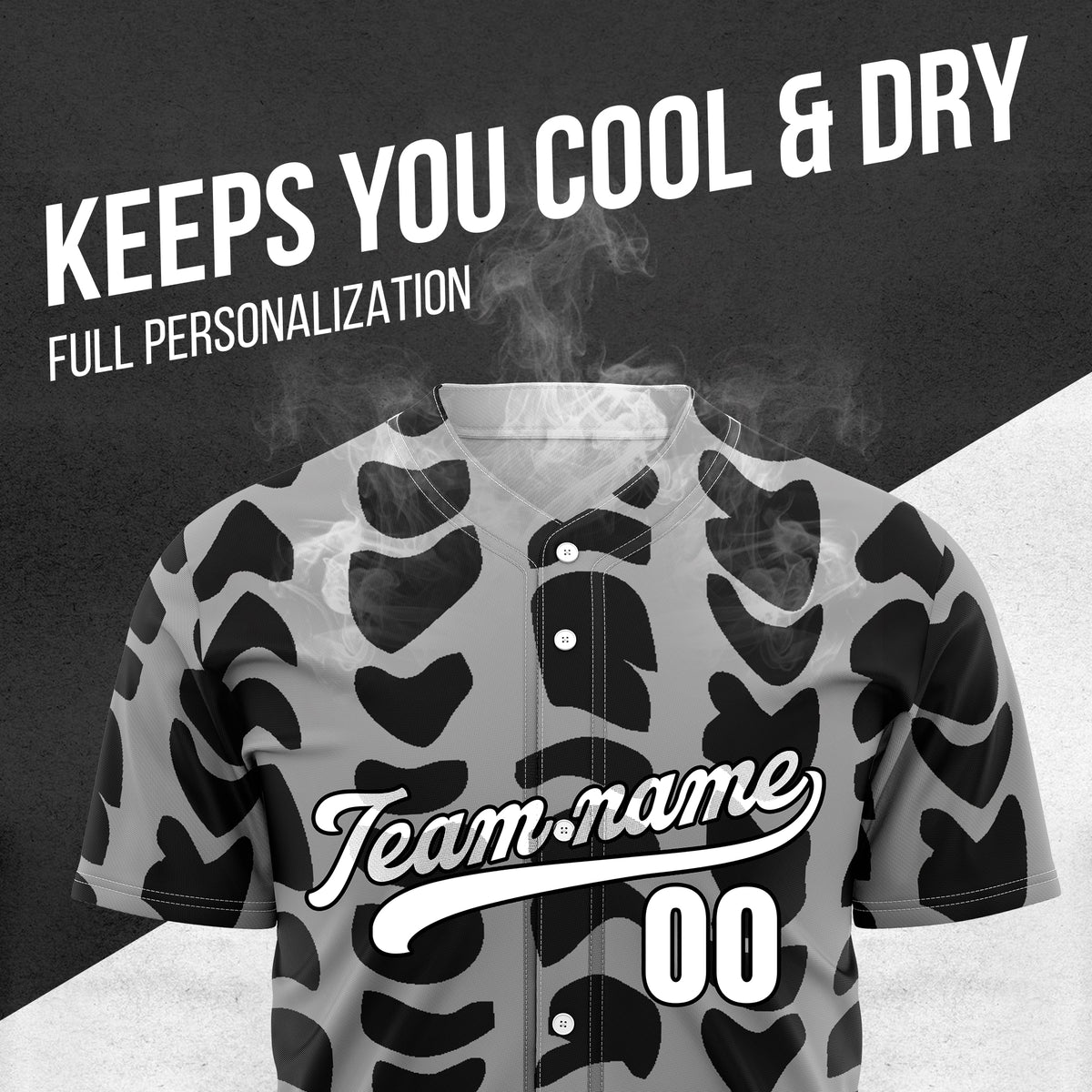 Custom Hawaii Waves Grey Baseball Sports Jersey Personalized Uniform with Name & Number