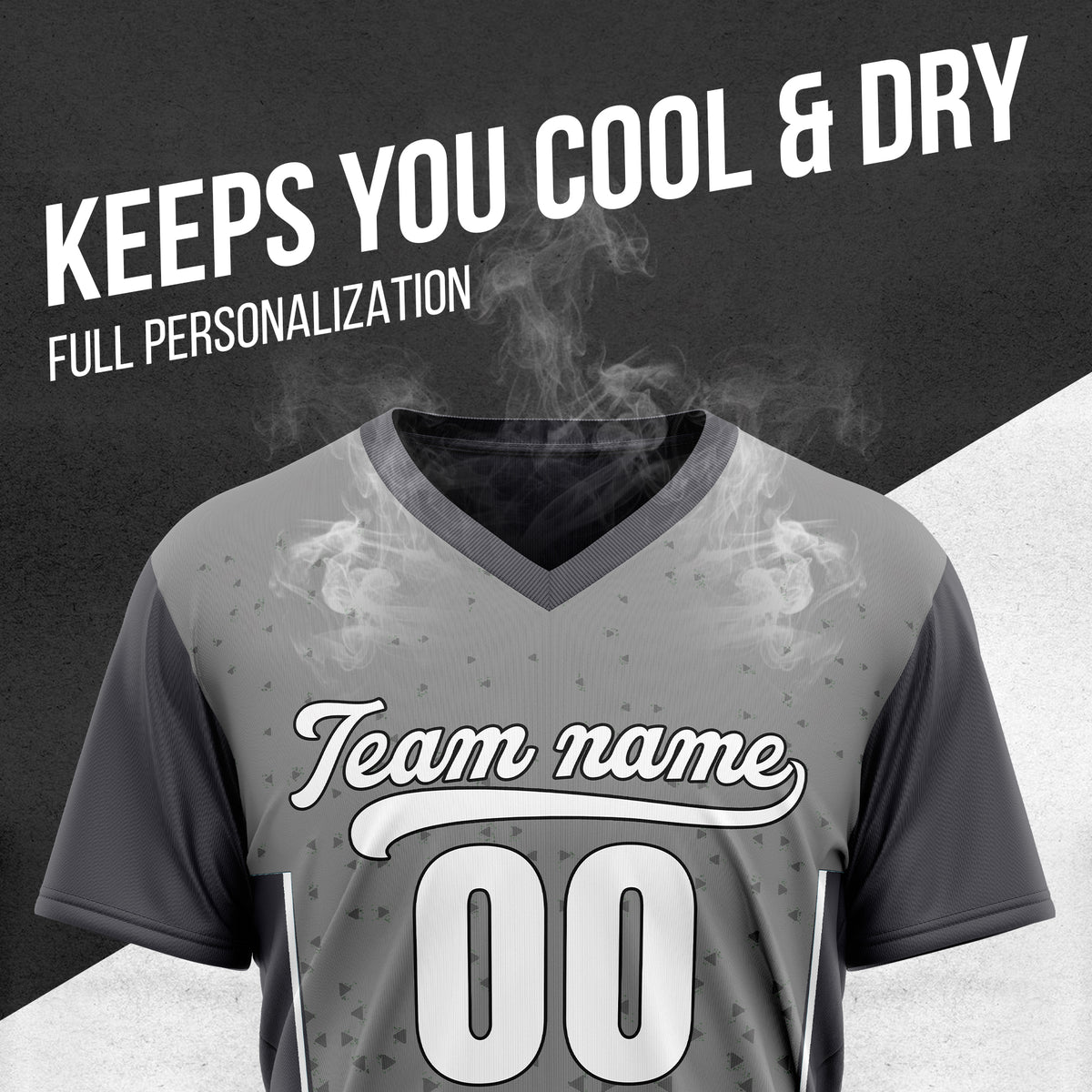 Custom HexaFade Grey Pullover Baseball Sports Jersey Personalized Uniform with Name & Number