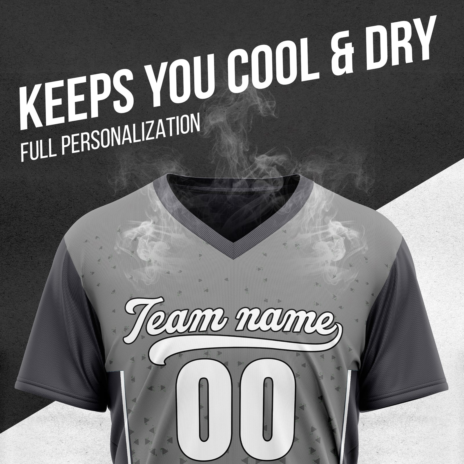 Custom HexaFade Grey Pullover Baseball Sports Jersey Personalized Uniform with Name & Number