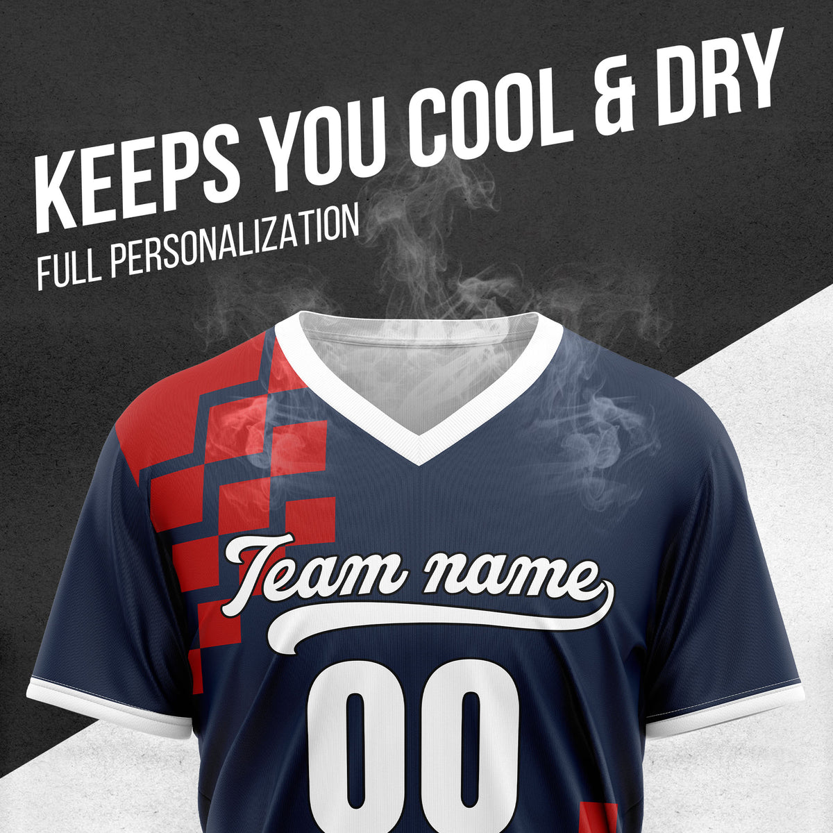 Custom Shadow Pixel Navy Baseball Sports Jersey Personalized Uniform with Name & Number