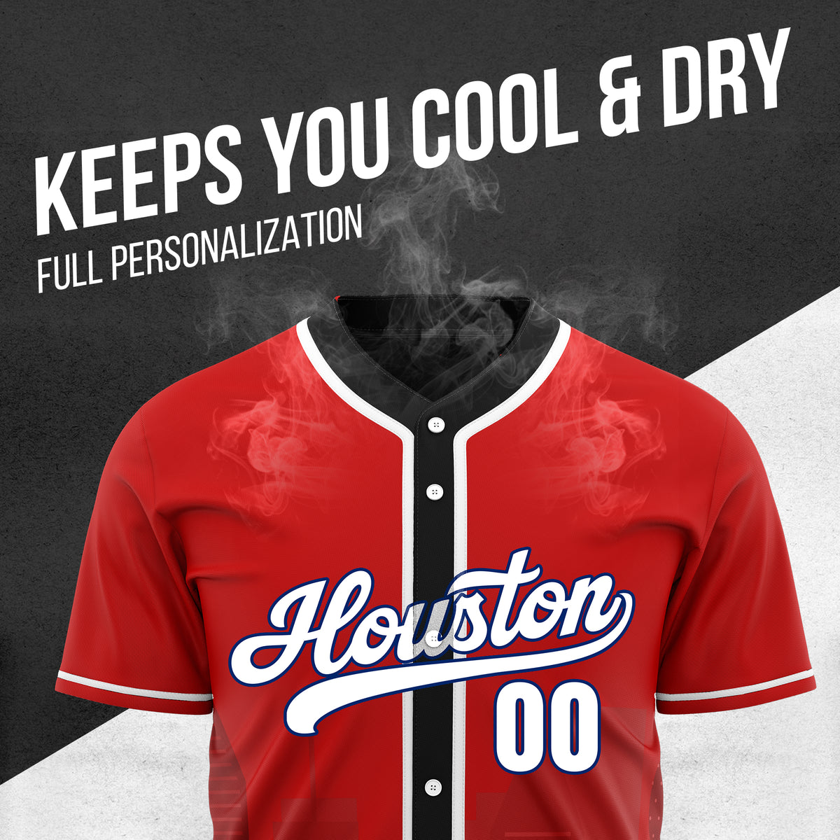 Custom City Pulse Red Baseball Sports Jersey Personalized Uniform with Name & Number