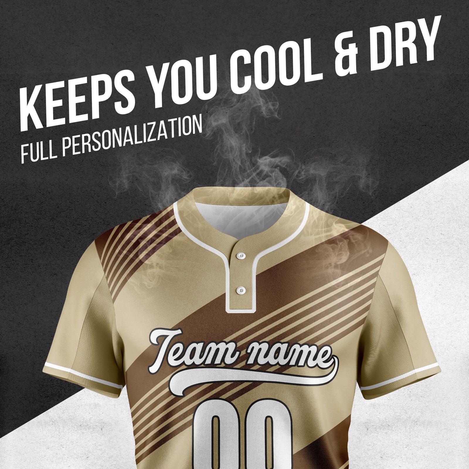 Custom Crossfire Khaki Baseball Sports Jersey Personalized Uniform with Name & Number