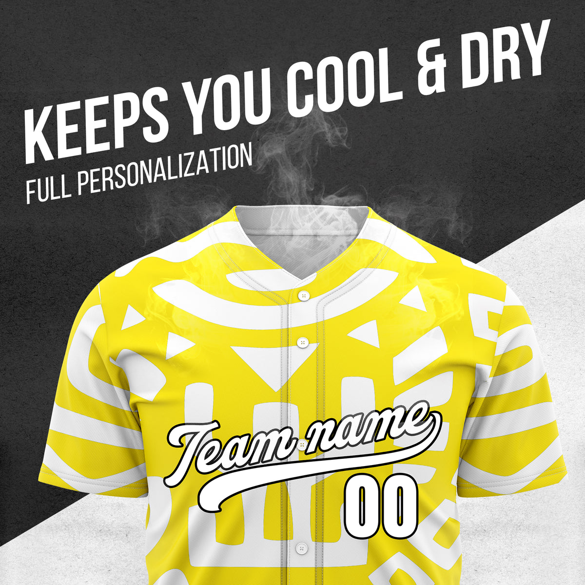 Custom Hawaii Hustle Yellow Baseball Sports Jersey Personalized Uniform with Name & Number