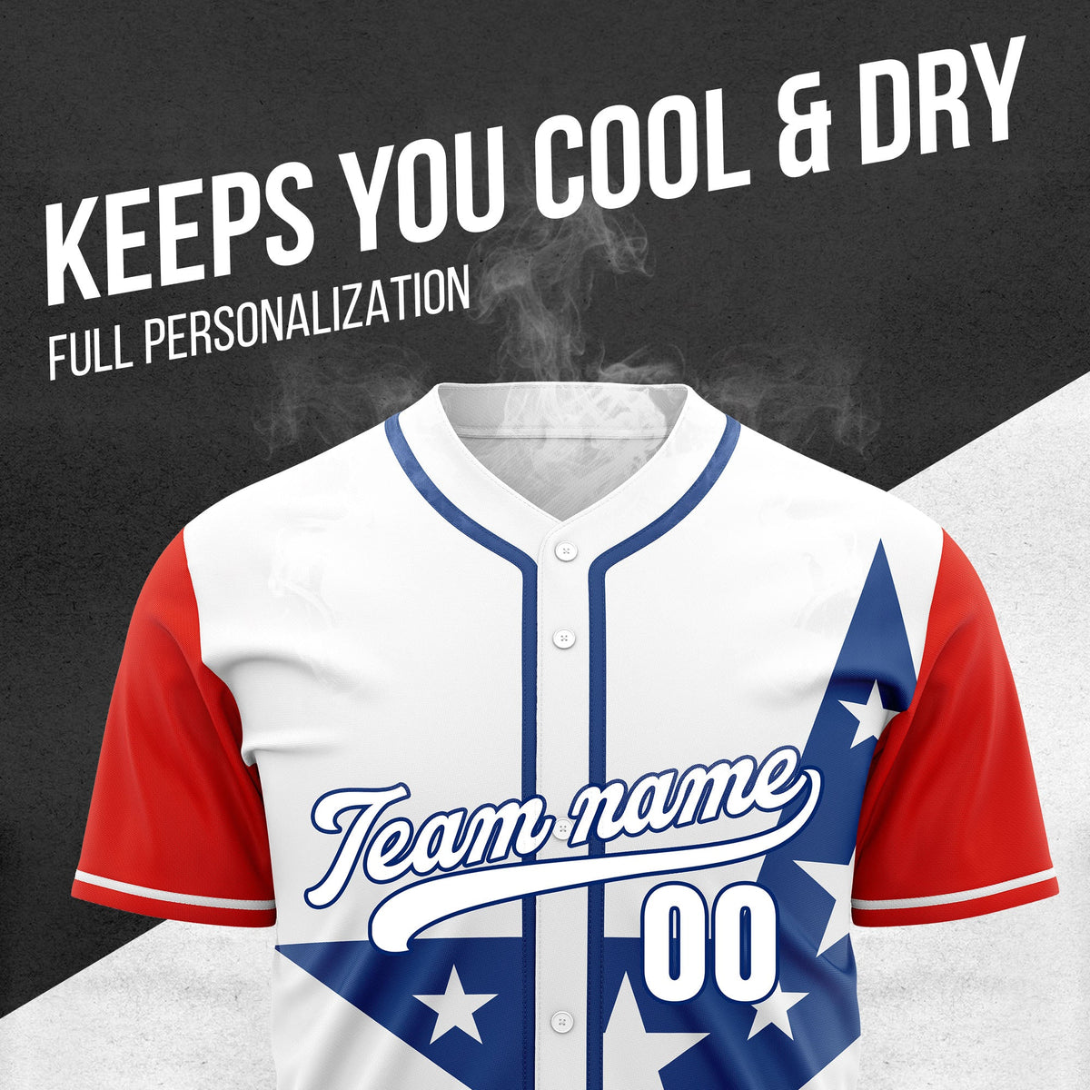 Custom American Spirit Baseball Sports Jersey Personalized Uniform with Name & Number