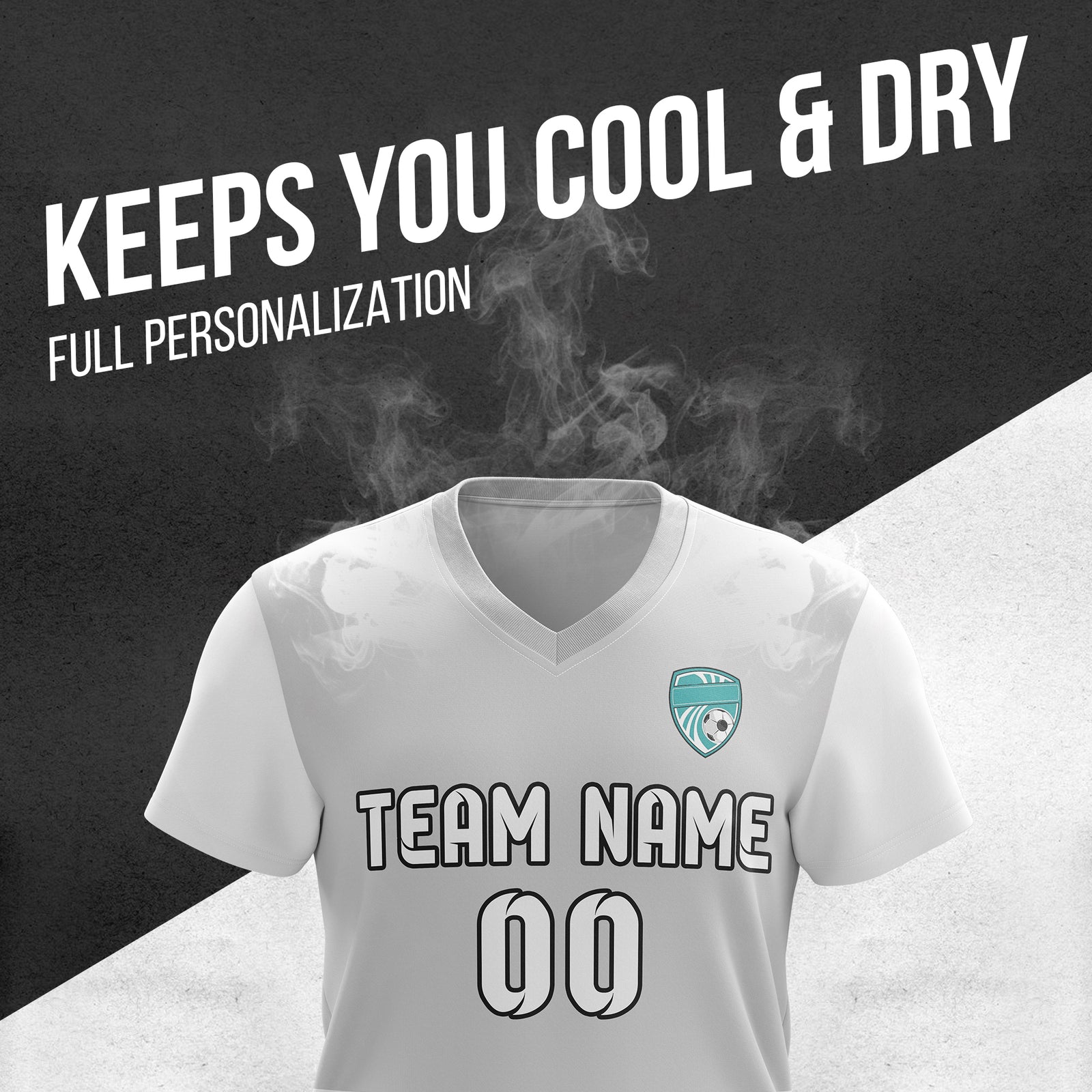 Custom BaseLine V Stripe Pattern Grey Soccer sport Tops Jersey