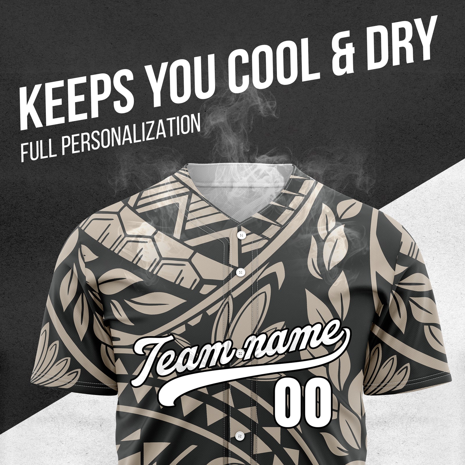 Custom Hawaii Storm Dark Grey Baseball Sports Jersey Personalized Uniform with Name & Number
