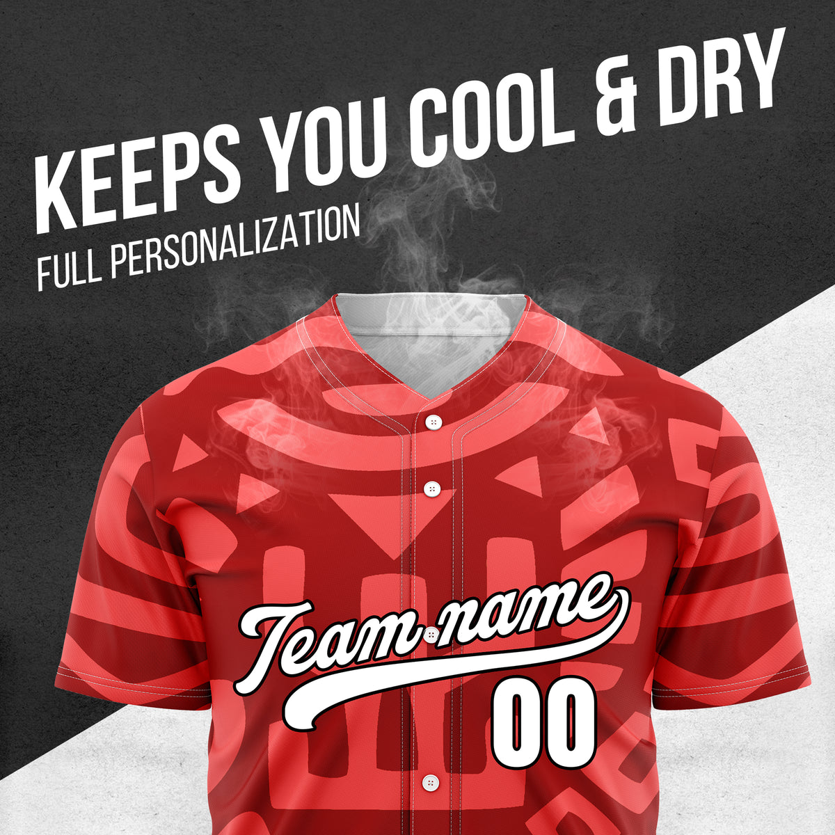 Custom Hawaii Hustle Red Baseball Sports Jersey Personalized Uniform with Name & Number