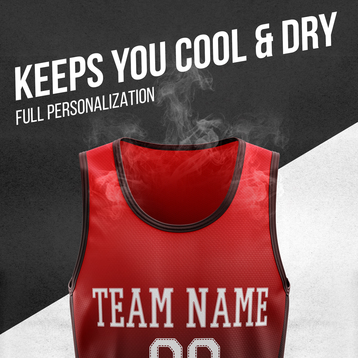 Custom Red Gradient Fashion Tops Basketball Jersey