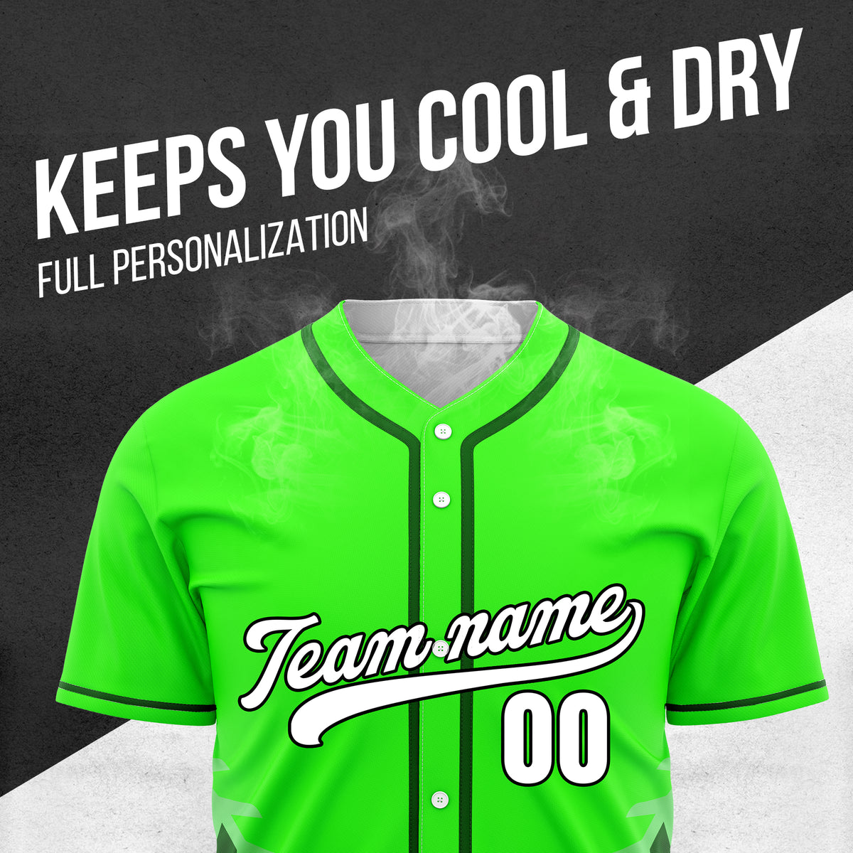 Custom Stitchline Baseball Neon Green Sports Jersey Personalized Uniform with Name & Number