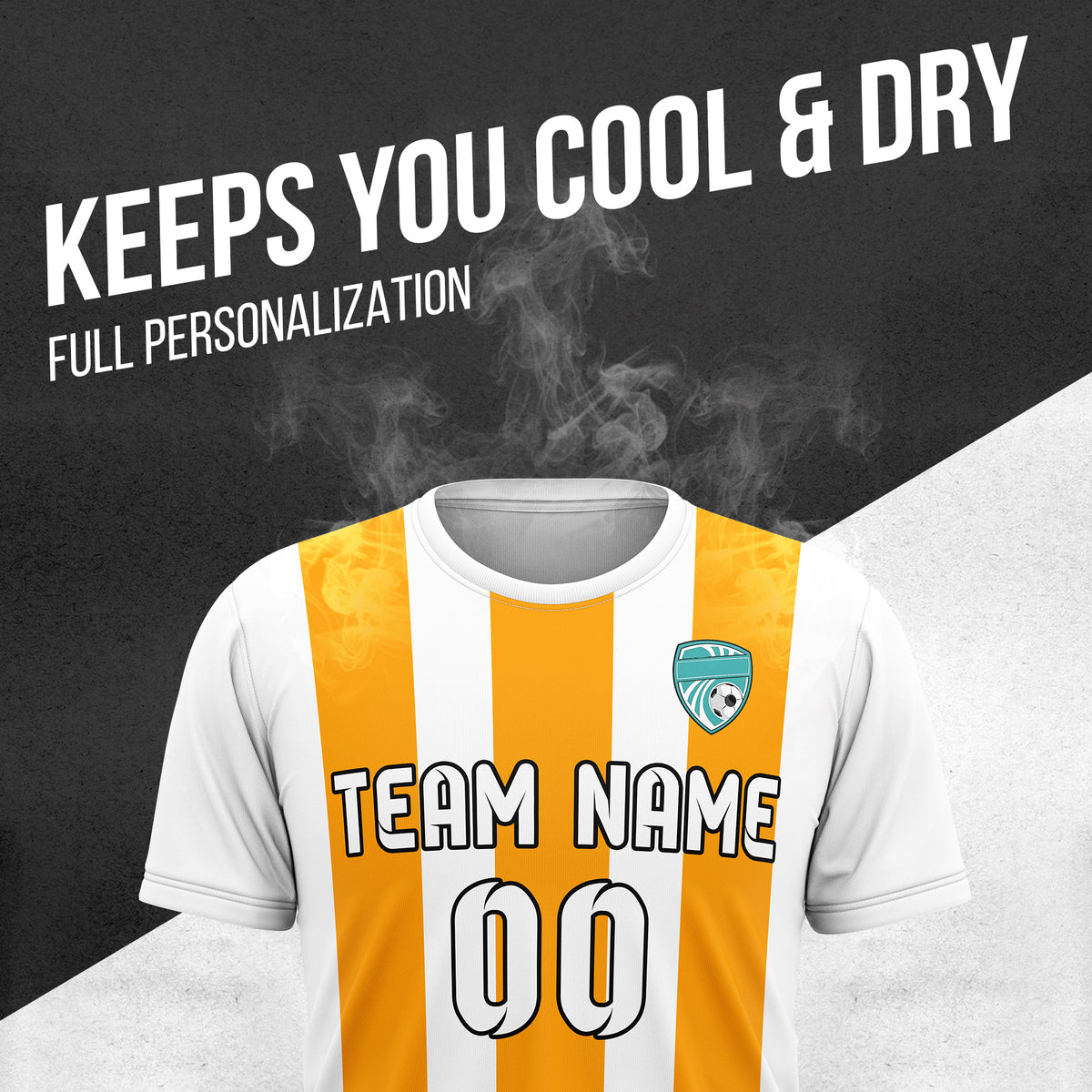 Custom Striker Stripe White Soccer sport Tops Jersey