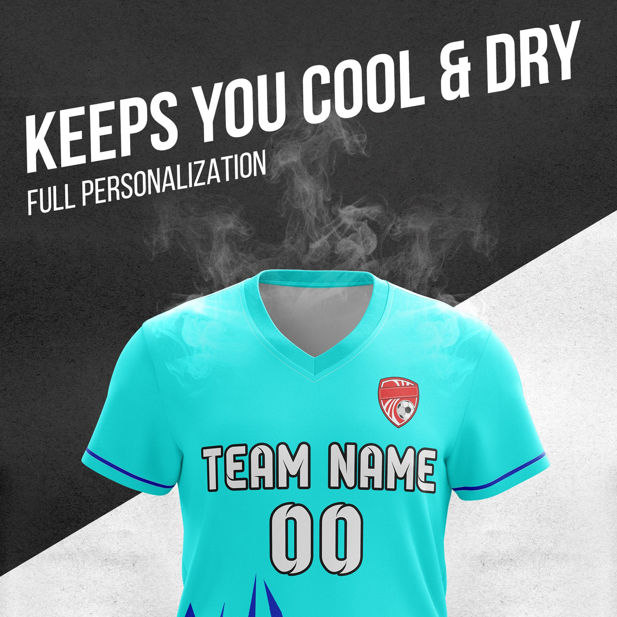 Custom Spark Strike V-Side Pattern D1 Soccer Sport Tops Jersey