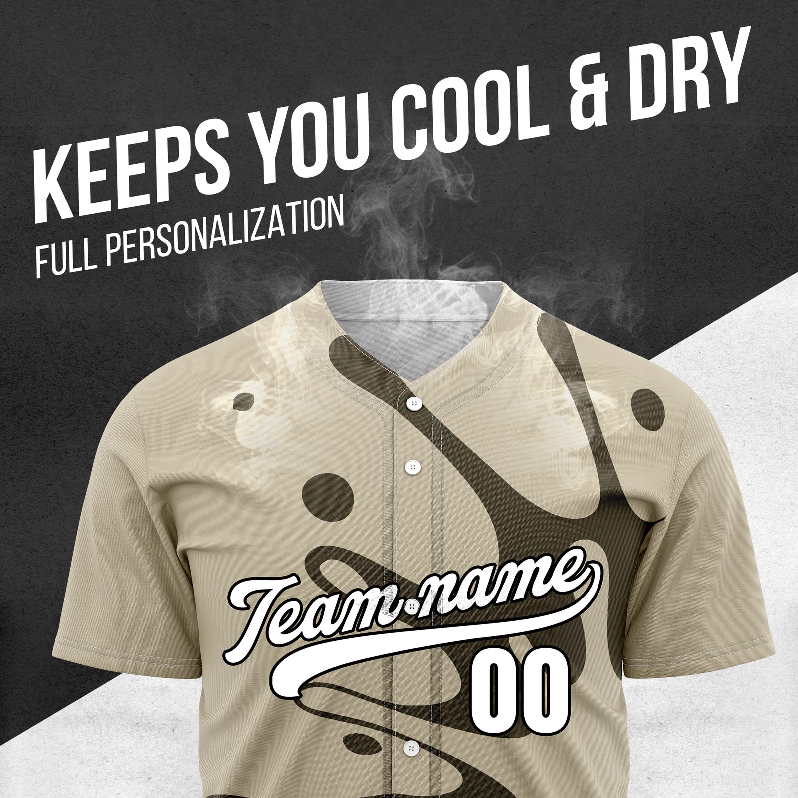 Custom Ink Surge Khaki Sports Jersey Personalized Uniform with Name & Number