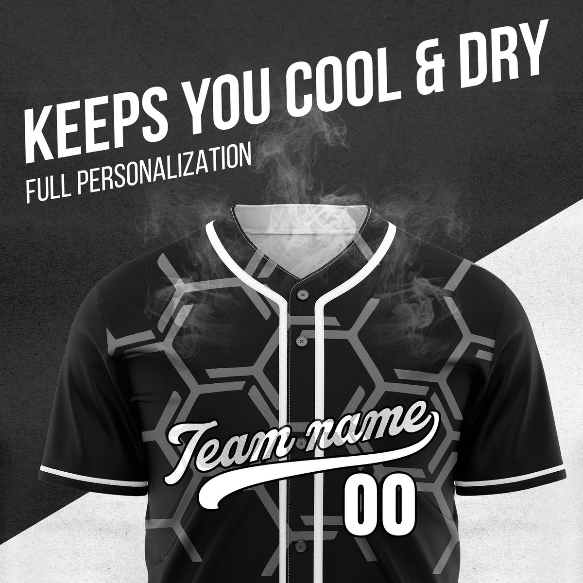 Custom Sting Force Black Baseball Sports Jersey Personalized Uniform with Name & Number