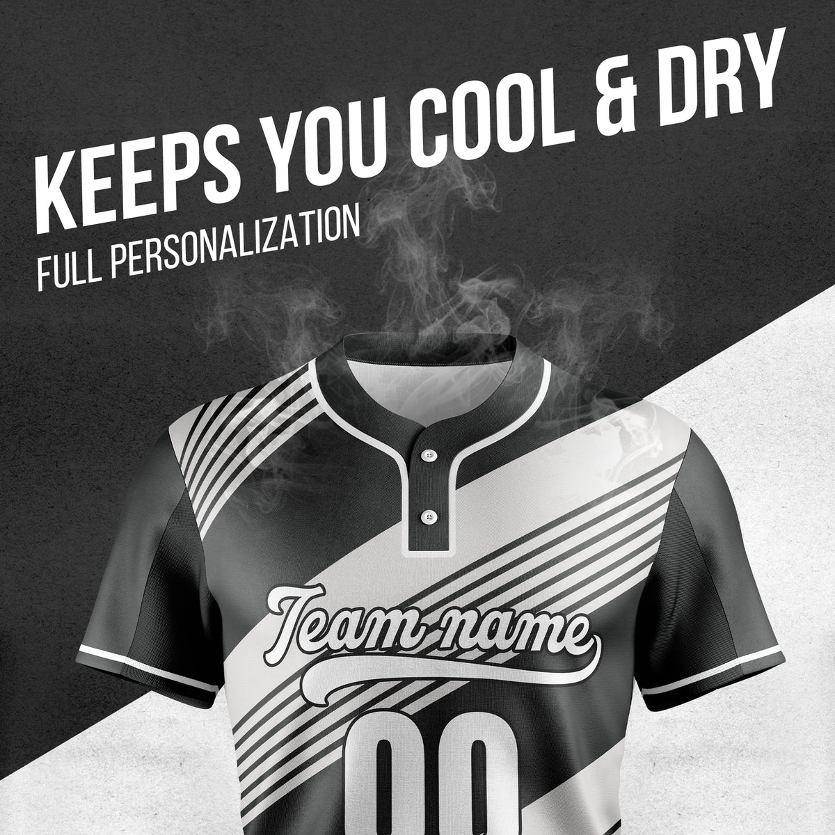 Custom Crossfire Dark Grey Baseball Sports Jersey Personalized Uniform with Name & Number