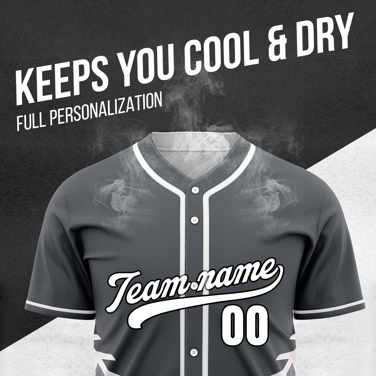 Custom Stitchline Baseball Dark Grey  Sports Jersey Personalized Uniform with Name & Number