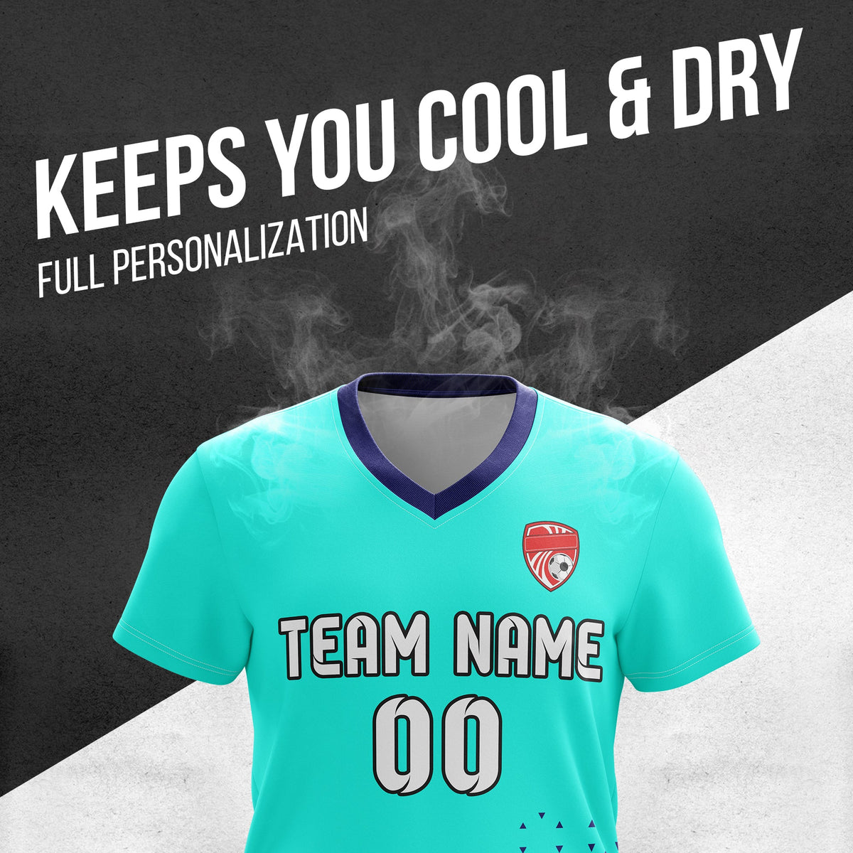 Custom Tri-Edge V-Side Pattern D3 Soccer Sport Tops Jersey