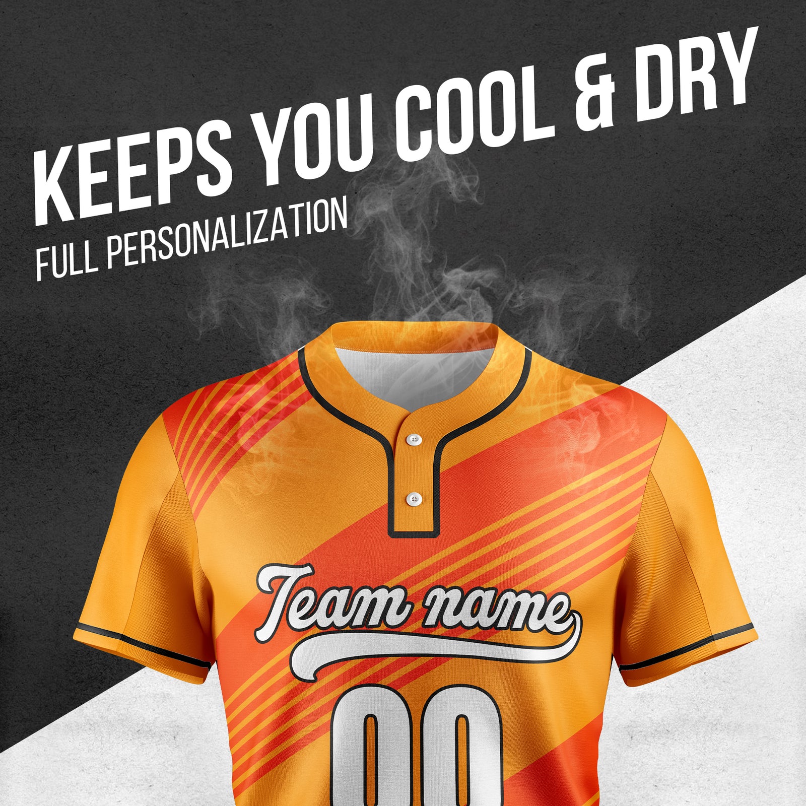 Custom Crossfire Orange Baseball Sports Jersey Personalized Uniform with Name & Number