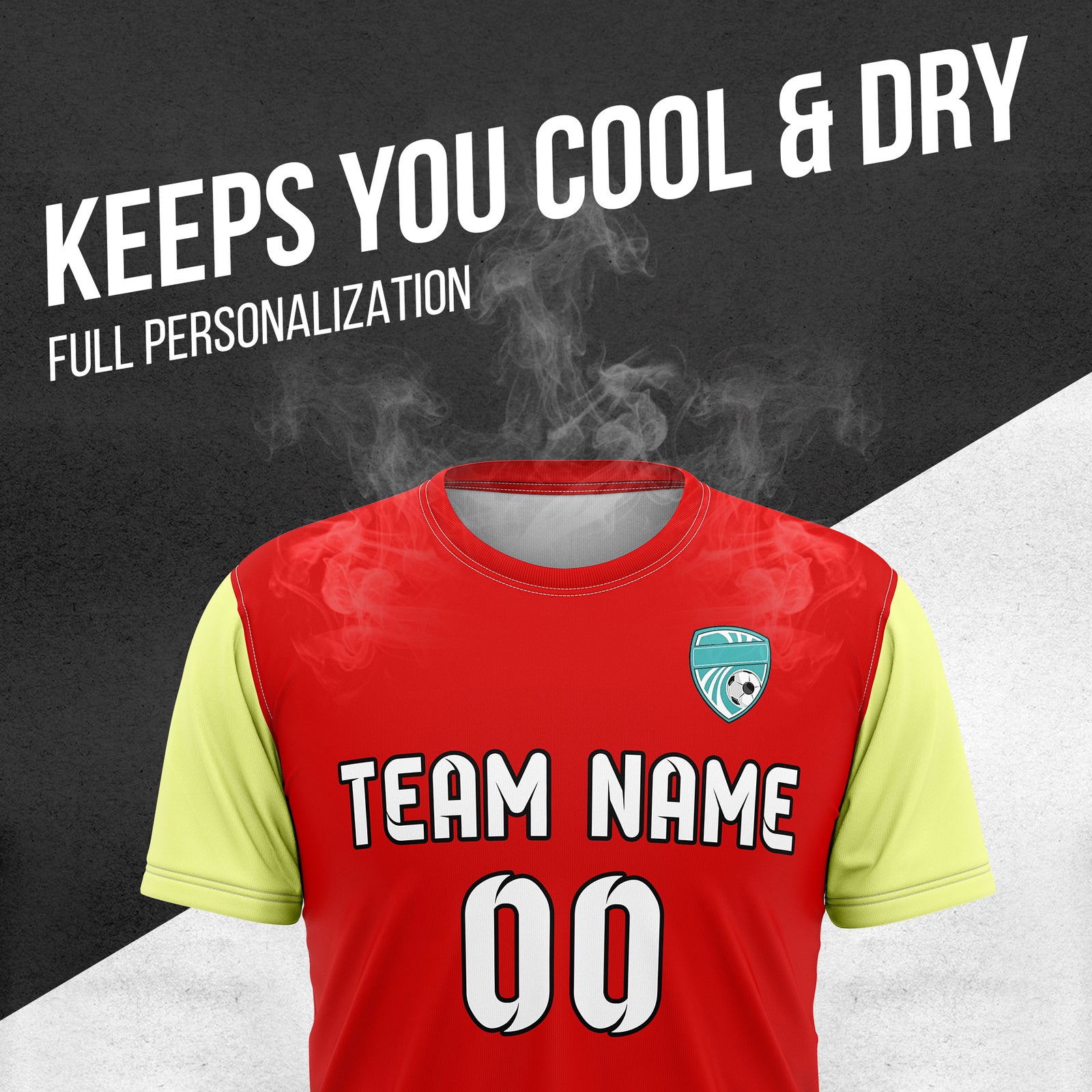 Custom BaseLine Stripe Red Soccer sport Tops Jersey