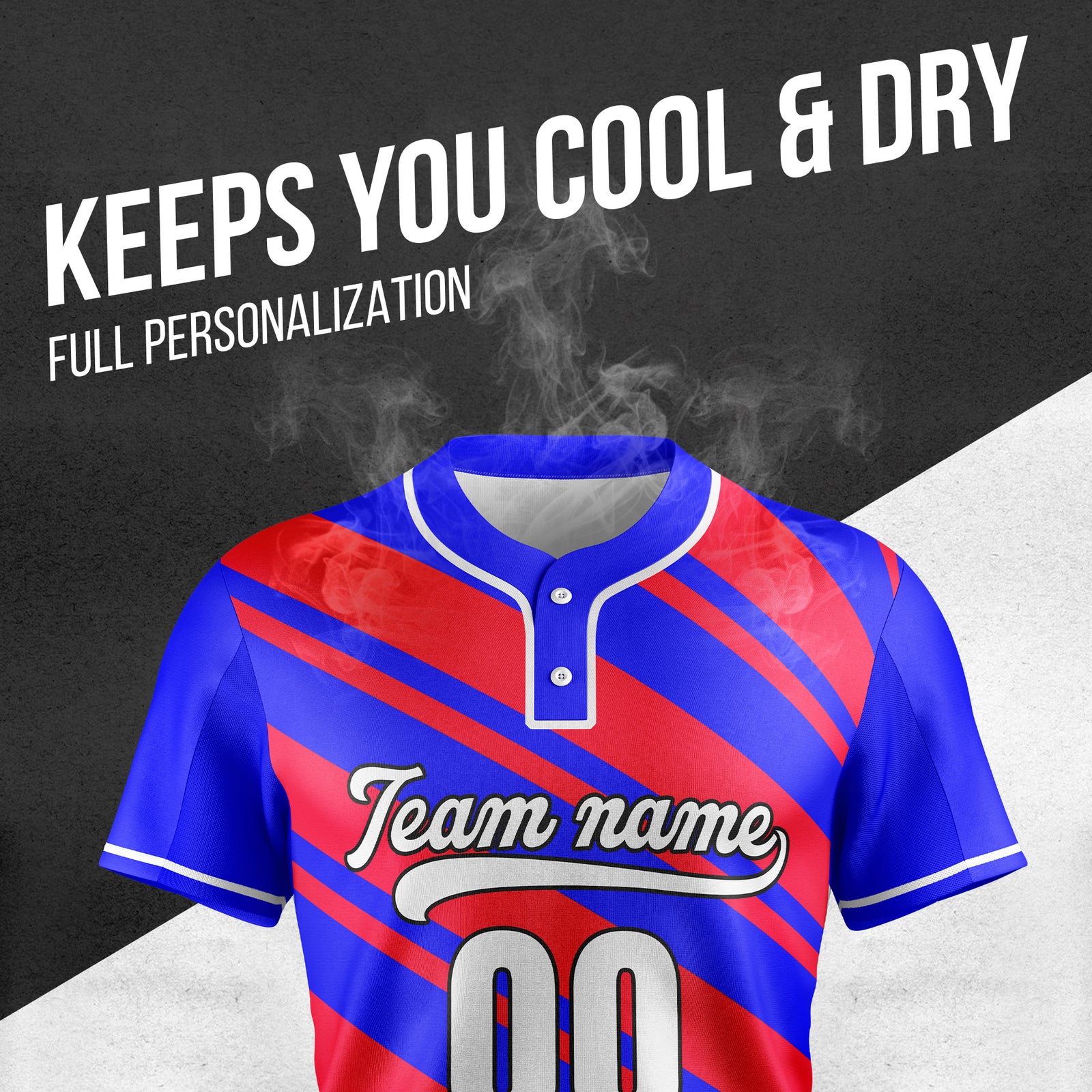 Custom Bold Flow Blue Baseball Sports Jersey Personalized Uniform with Name & Number