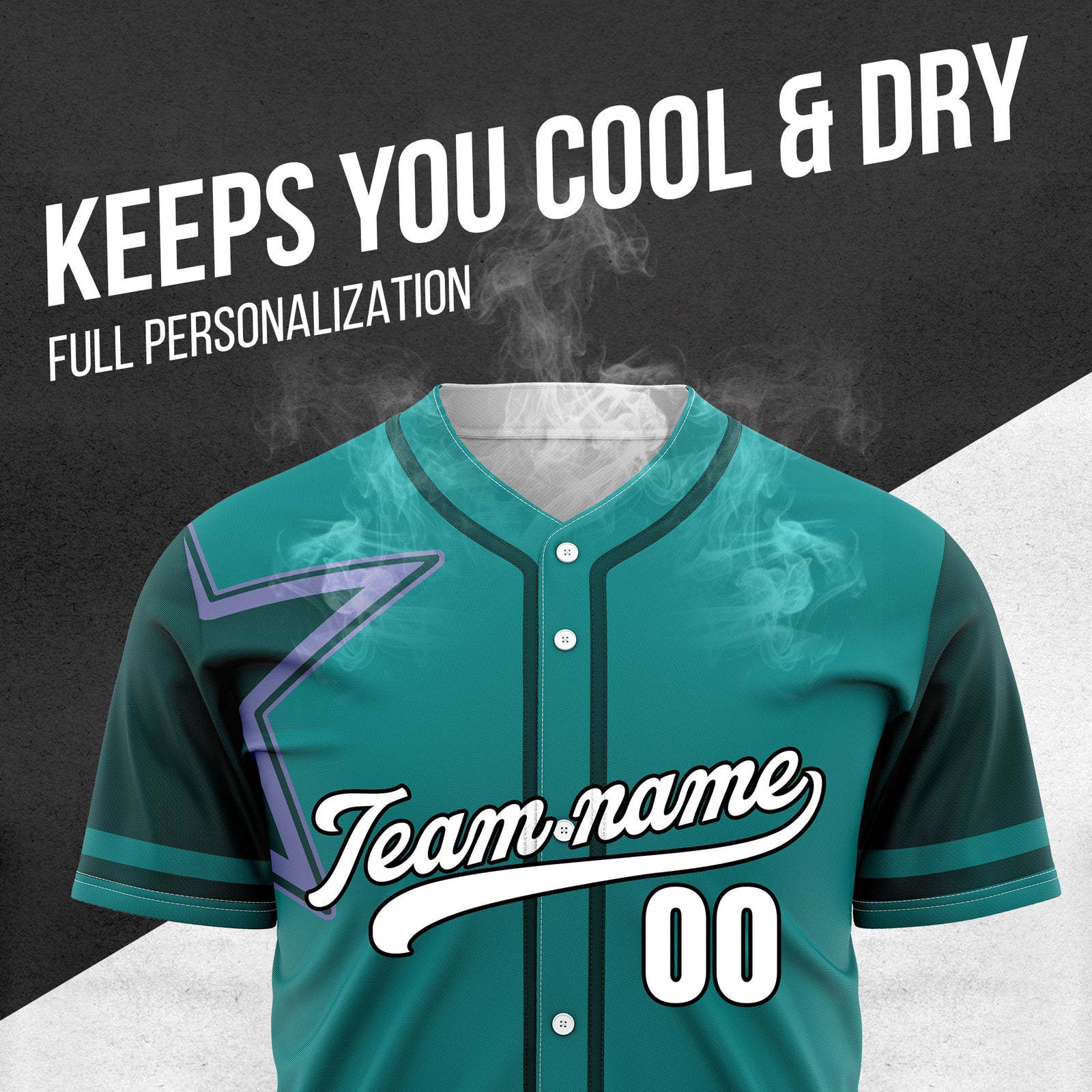 Custom Star Classic Baseball Teal Sports Jersey Personalized Uniform with Name & Number