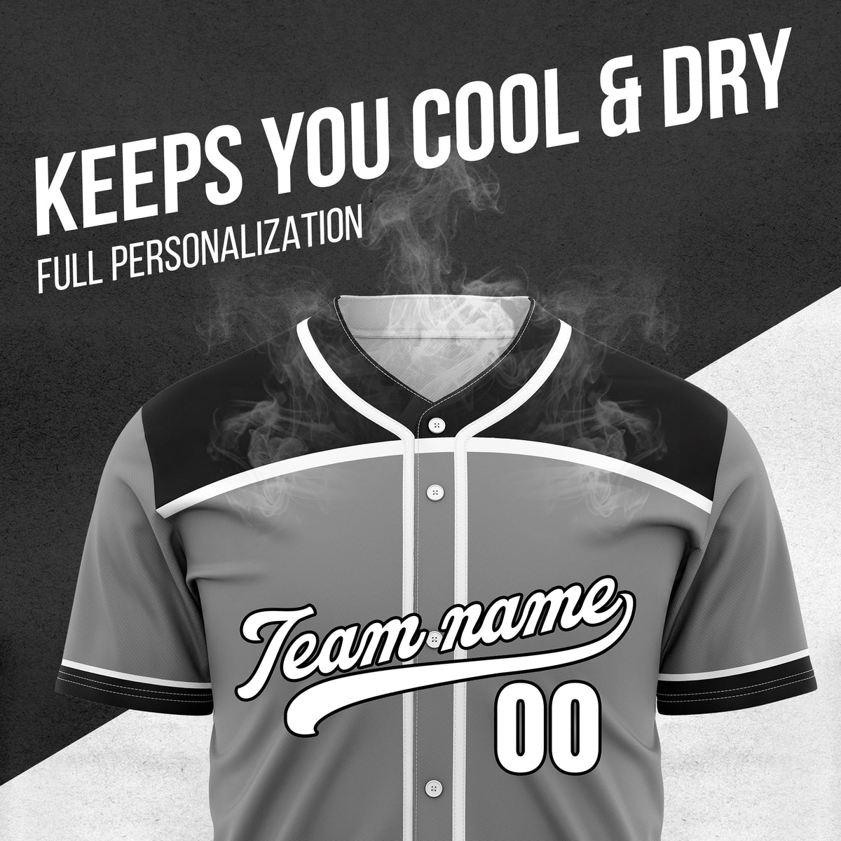 Custom Marquee Classic Baseball Grey Sports Jersey Personalized Uniform with Name & Number