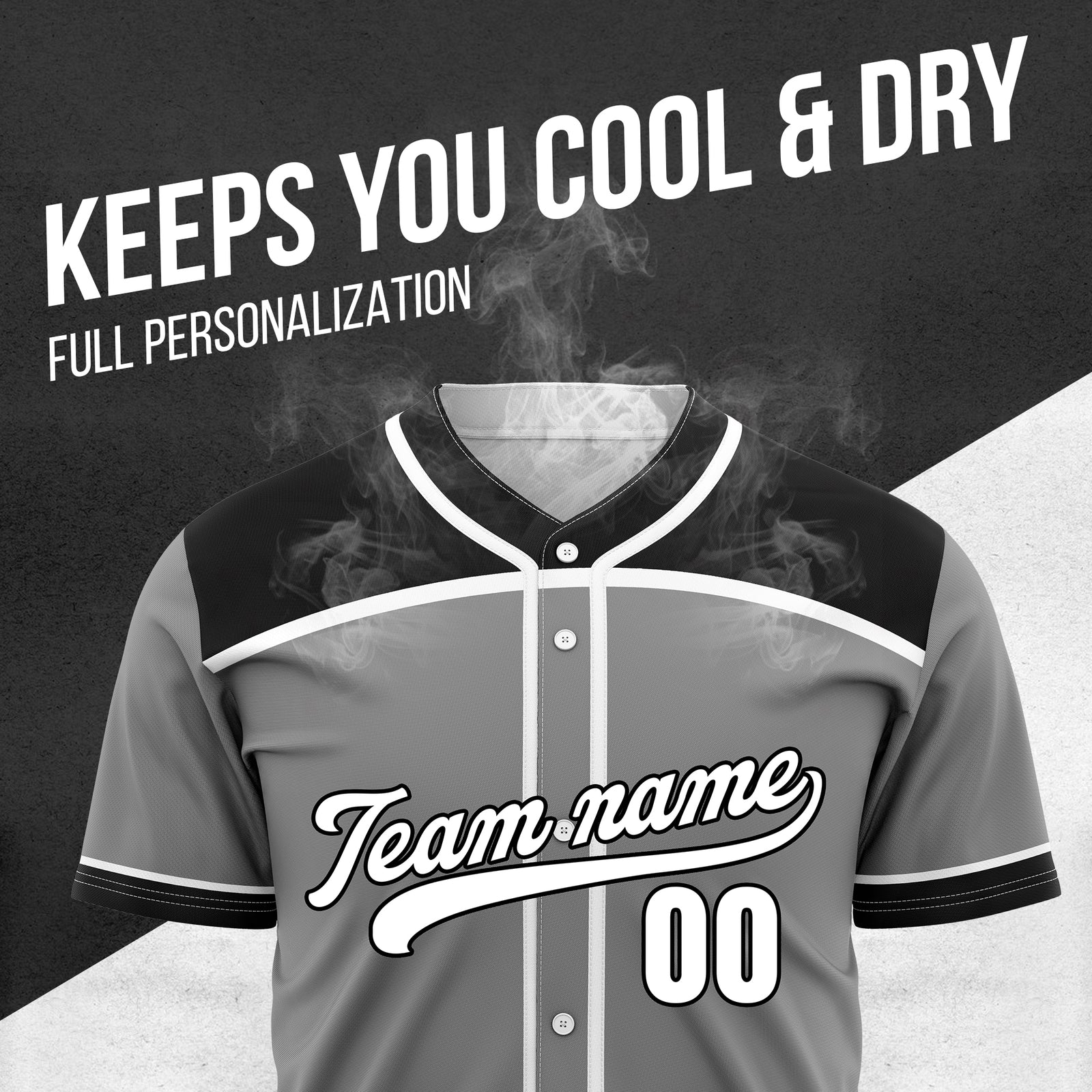 Custom Marquee Classic Baseball Grey Sports Jersey Personalized Uniform with Name & Number