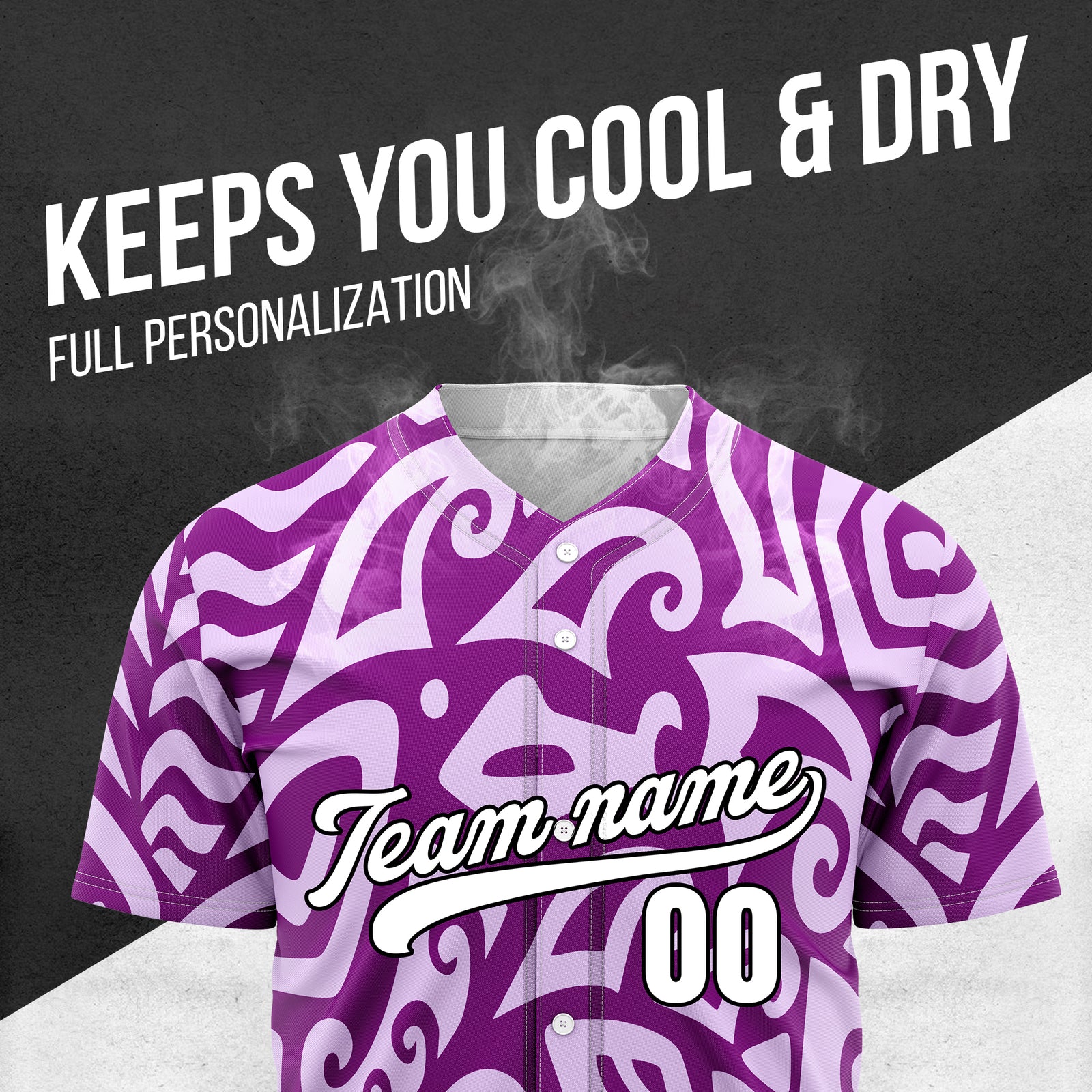 Custom Hawaii Blaze Purple Baseball Sports Jersey Personalized Uniform with Name & Number