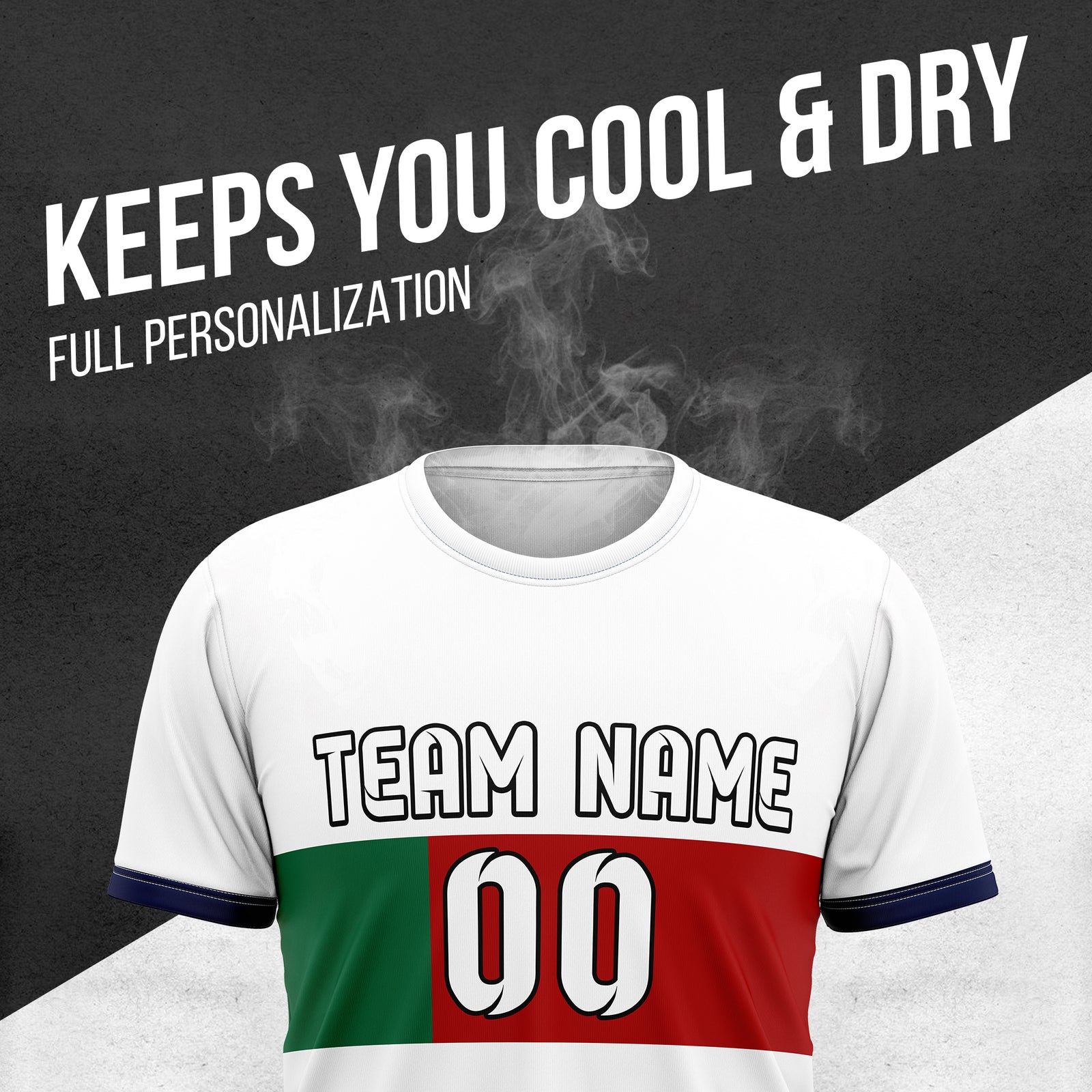 Custom PORTUGAL Fan Jersey Personalized with Name & Number