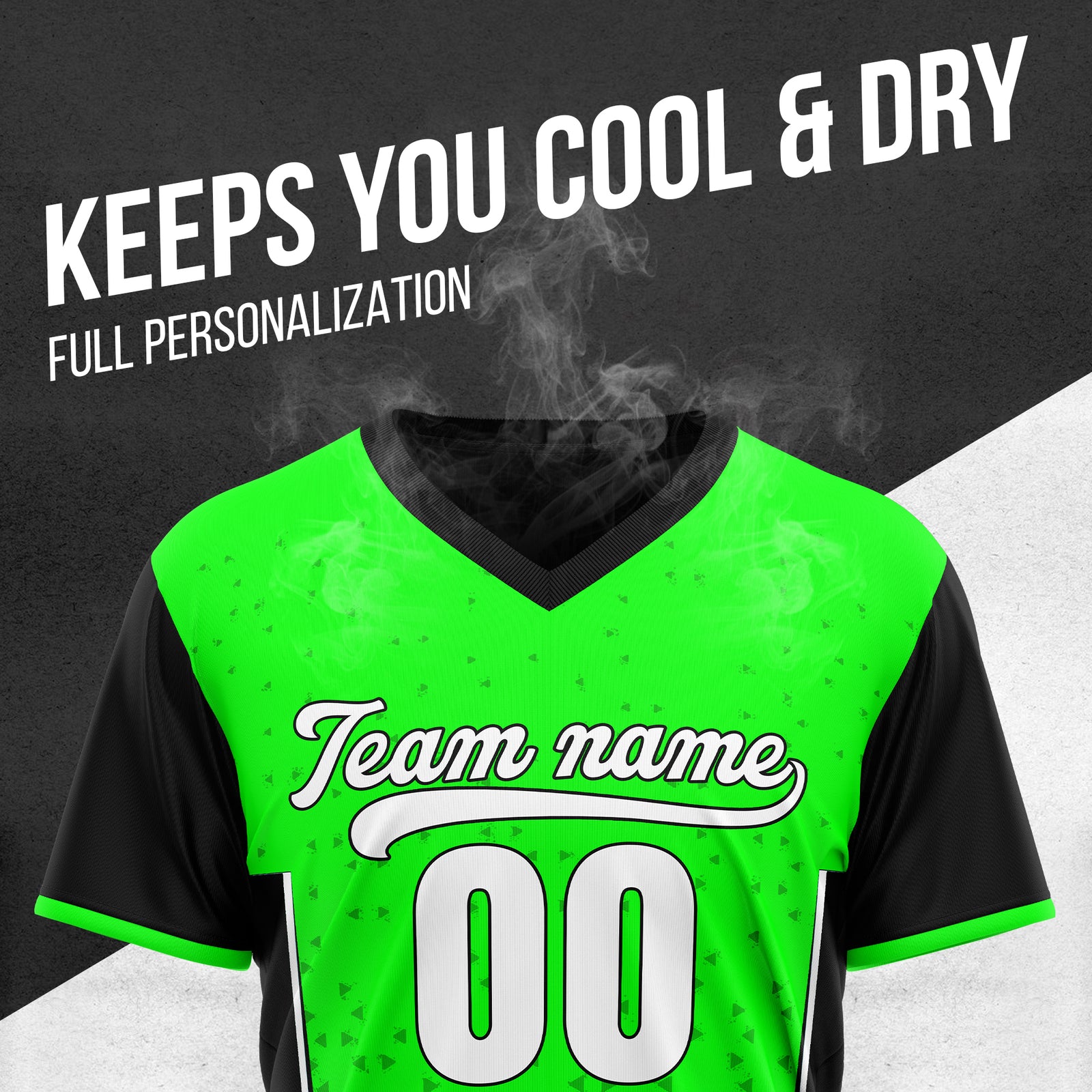 Custom HexaFade Green Pullover Baseball Sports Jersey Personalized Uniform with Name & Number