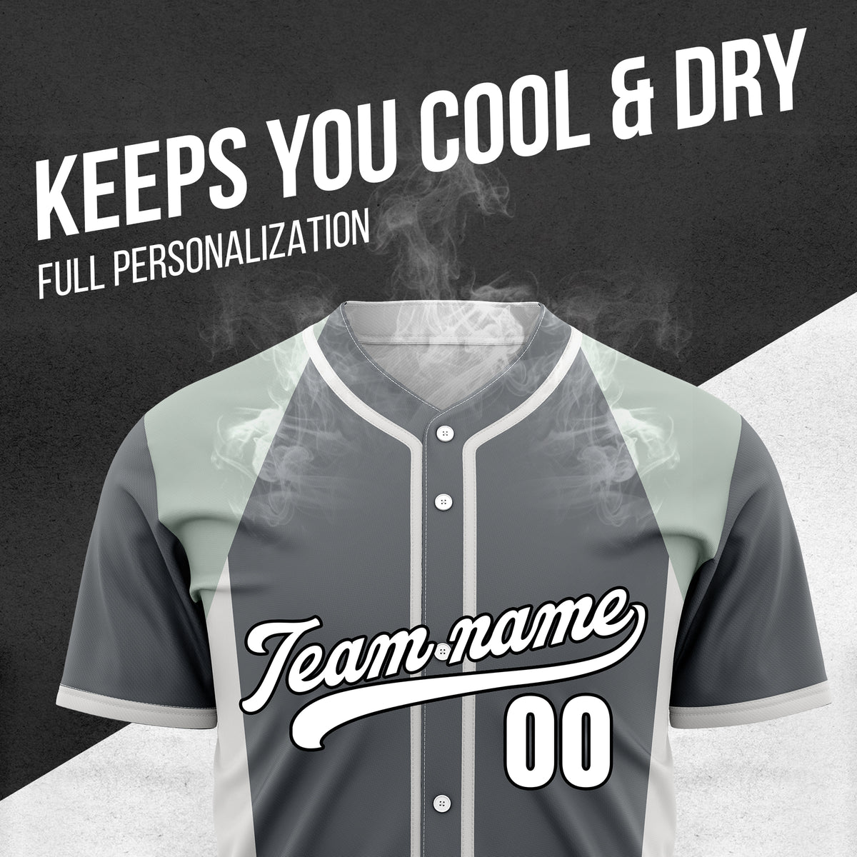 Custom Timeless Stripes Baseball Dark Grey Sports Jersey Personalized Uniform with Name & Number