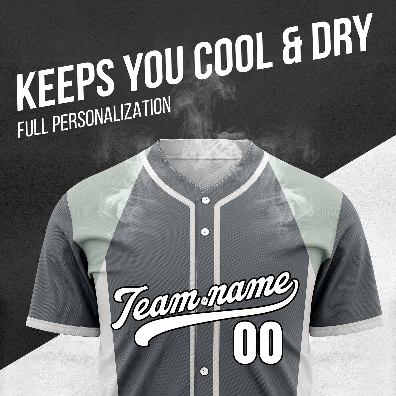Custom Timeless Stripes Baseball Dark Grey Sports Jersey Personalized Uniform with Name & Number