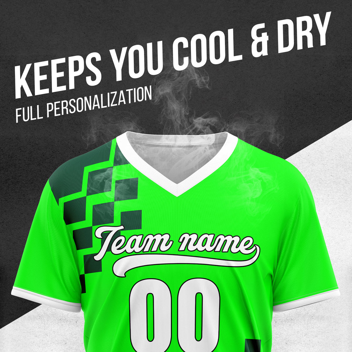 Custom Shadow Pixel Green Baseball Sports Jersey Personalized Uniform with Name & Number