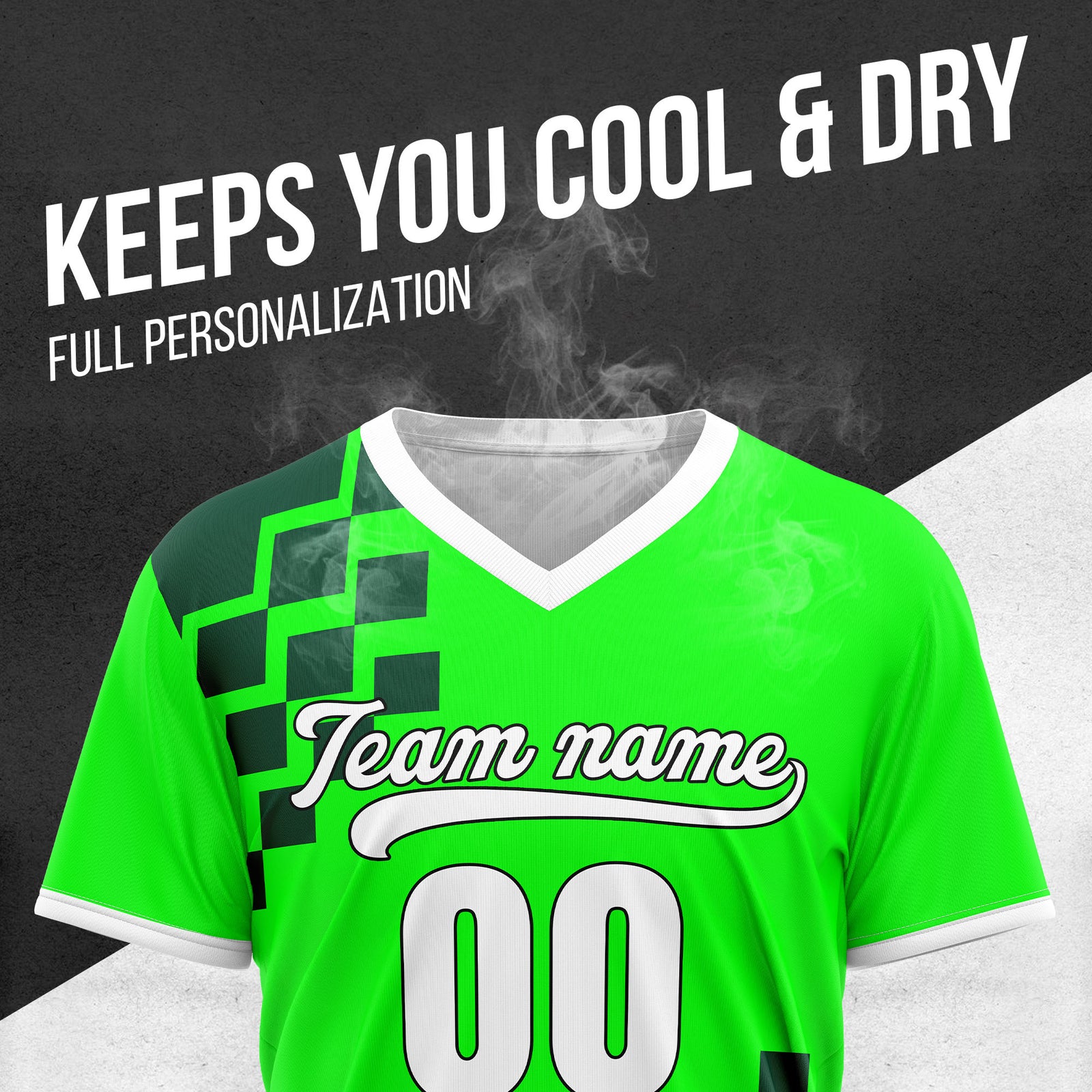 Custom Shadow Pixel Green Baseball Sports Jersey Personalized Uniform with Name & Number