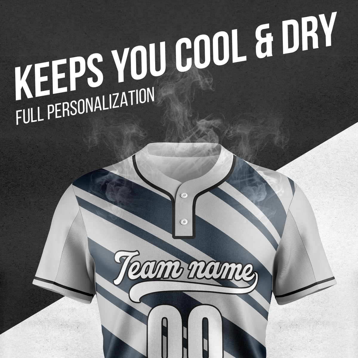 Custom Bold Flow Grey Baseball Sports Jersey Personalized Uniform with Name & Number
