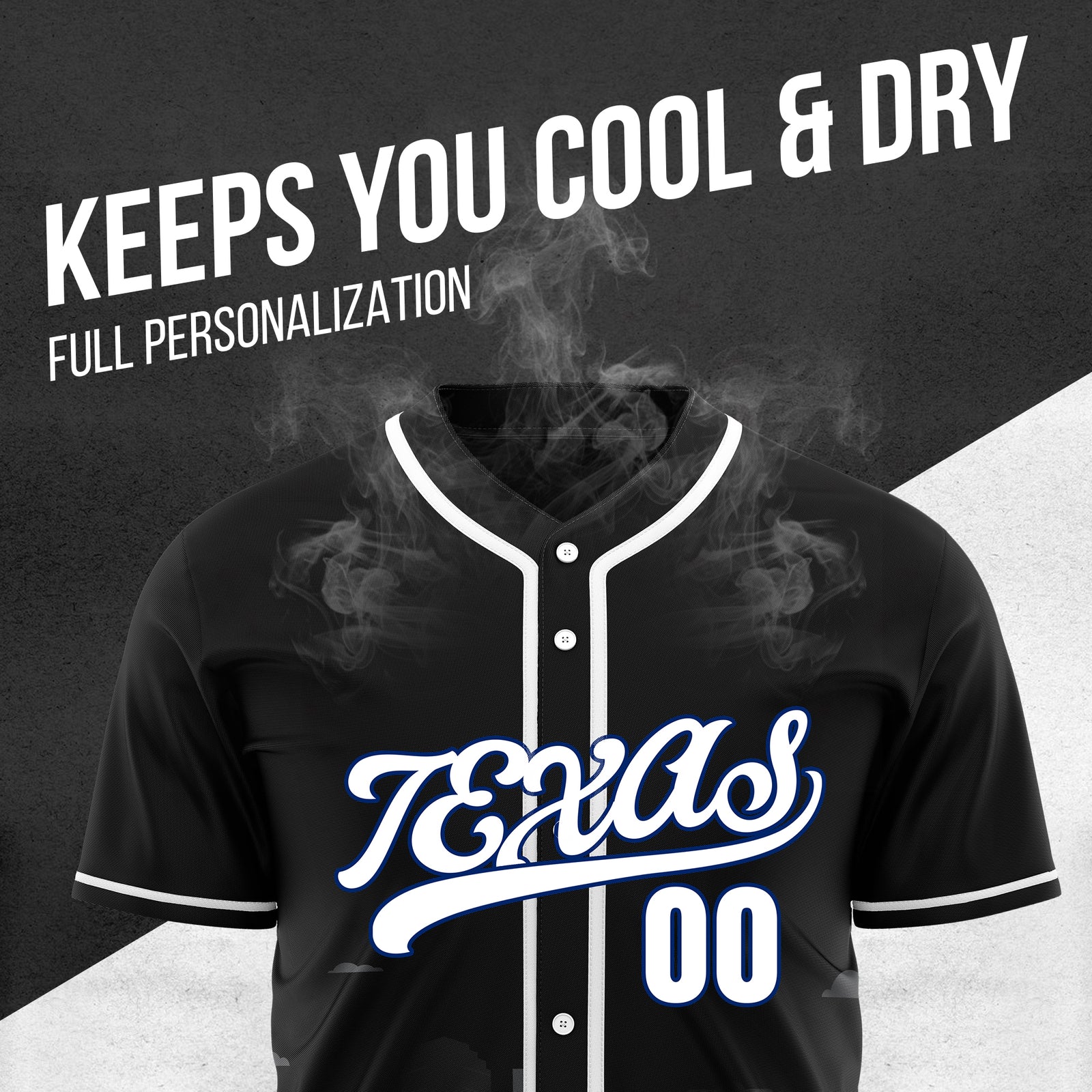Custom City Lights Black Baseball Sports Jersey Personalized Uniform with Name & Number