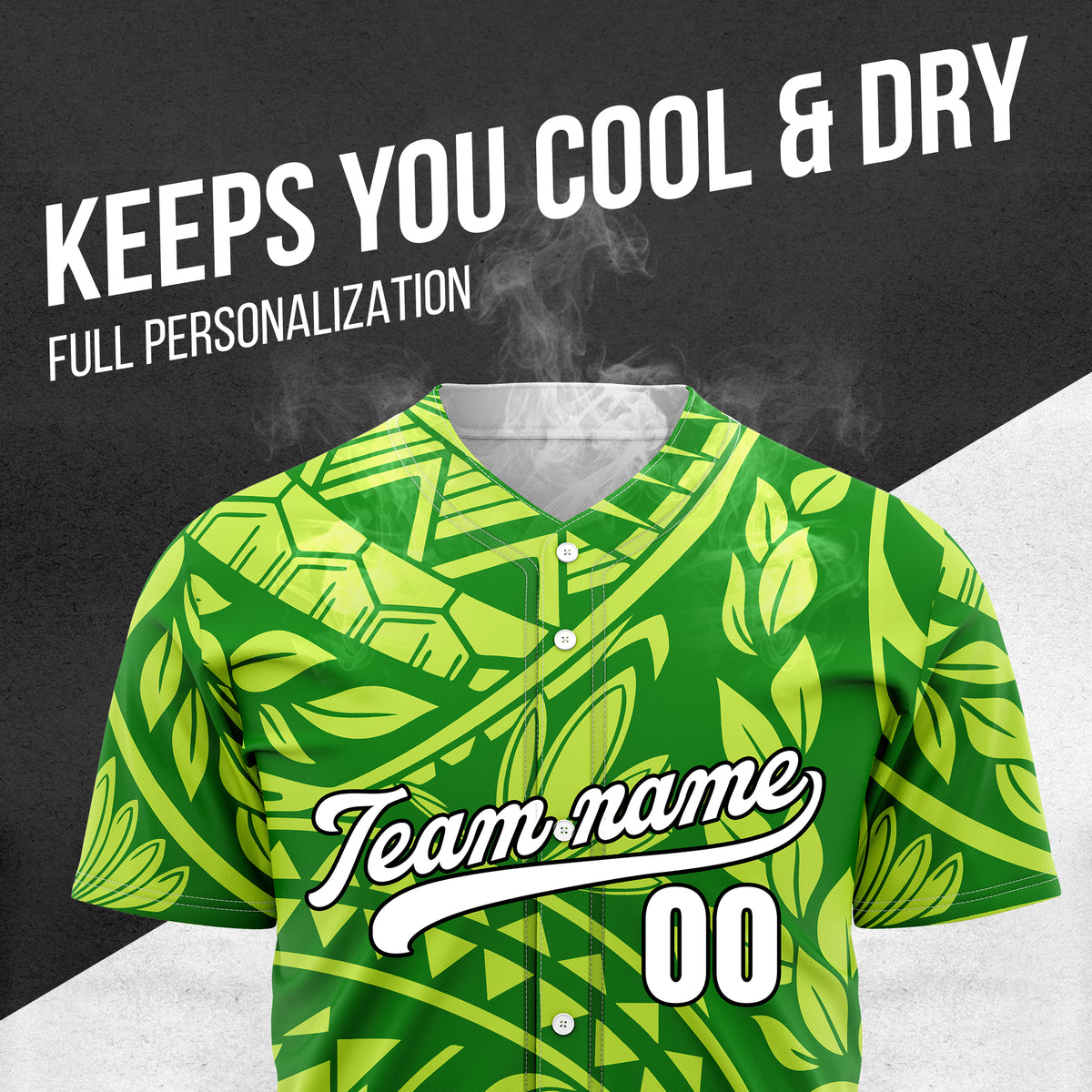 Custom Hawaii Storm Green Baseball Sports Jersey Personalized Uniform with Name & Number